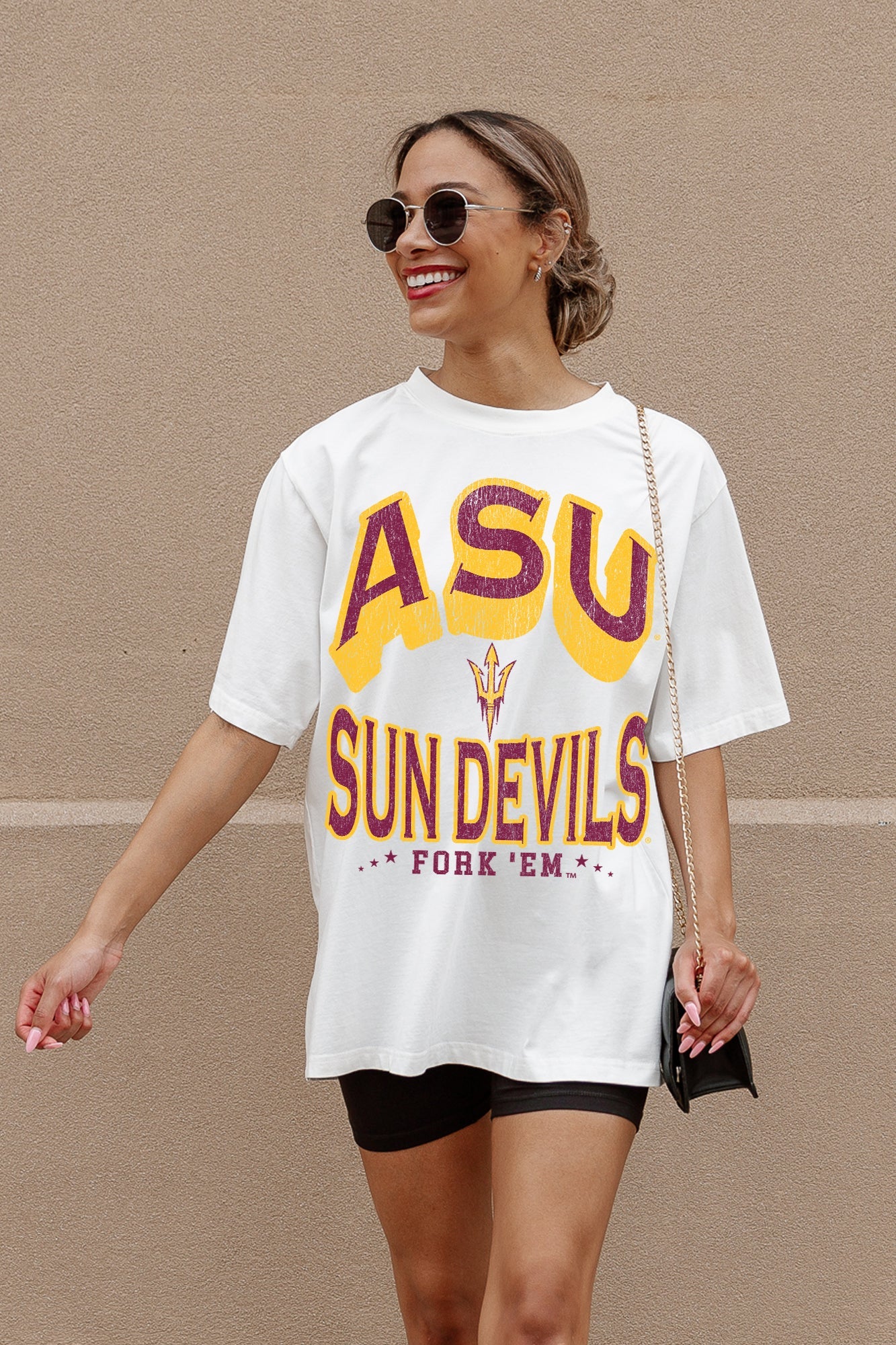 ARIZONA STATE SUN DEVILS SHAKEDOWN OVERSIZED CREWNECK TEE