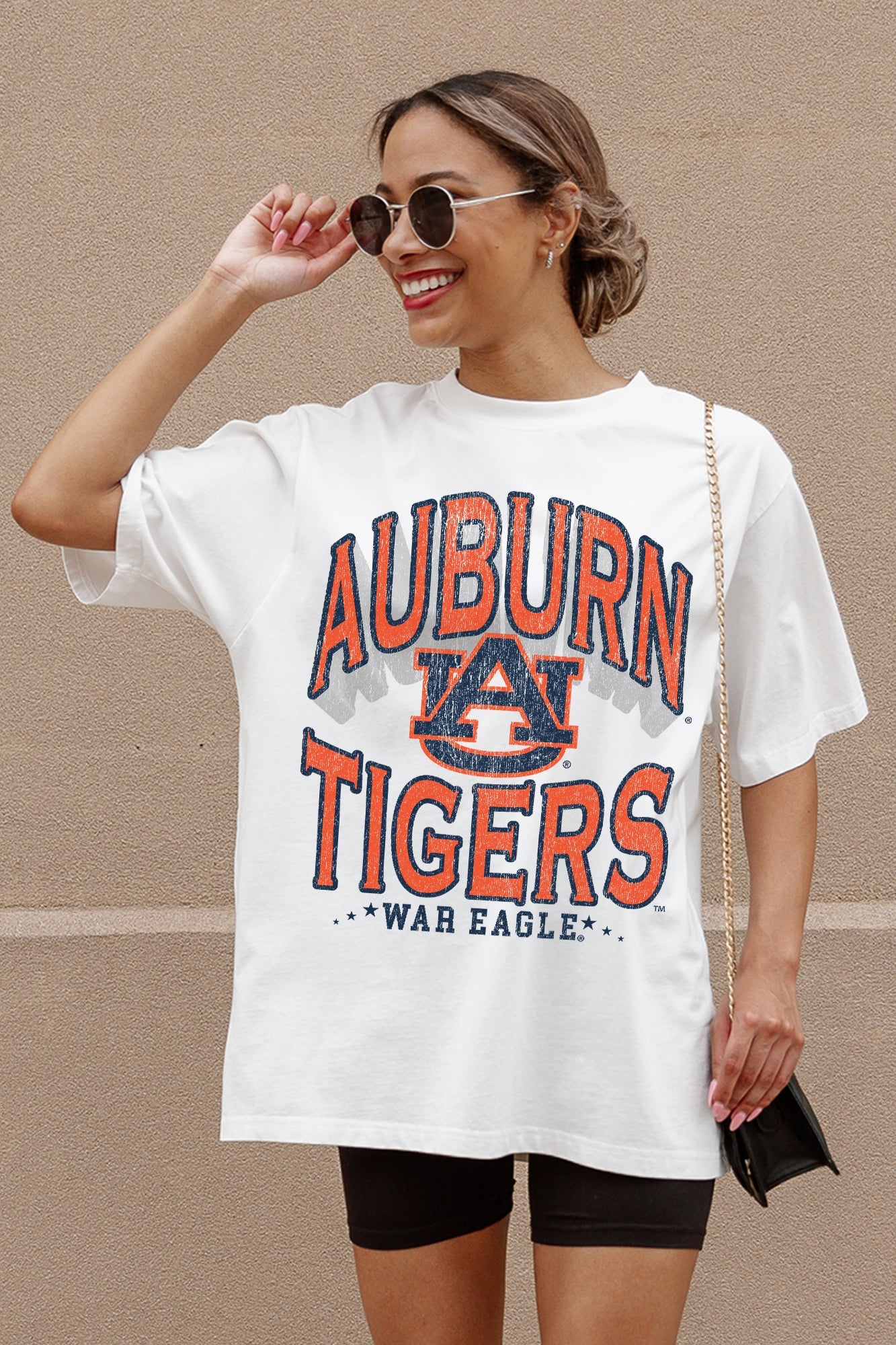 AUBURN TIGERS SHAKEDOWN OVERSIZED CREWNECK TEE