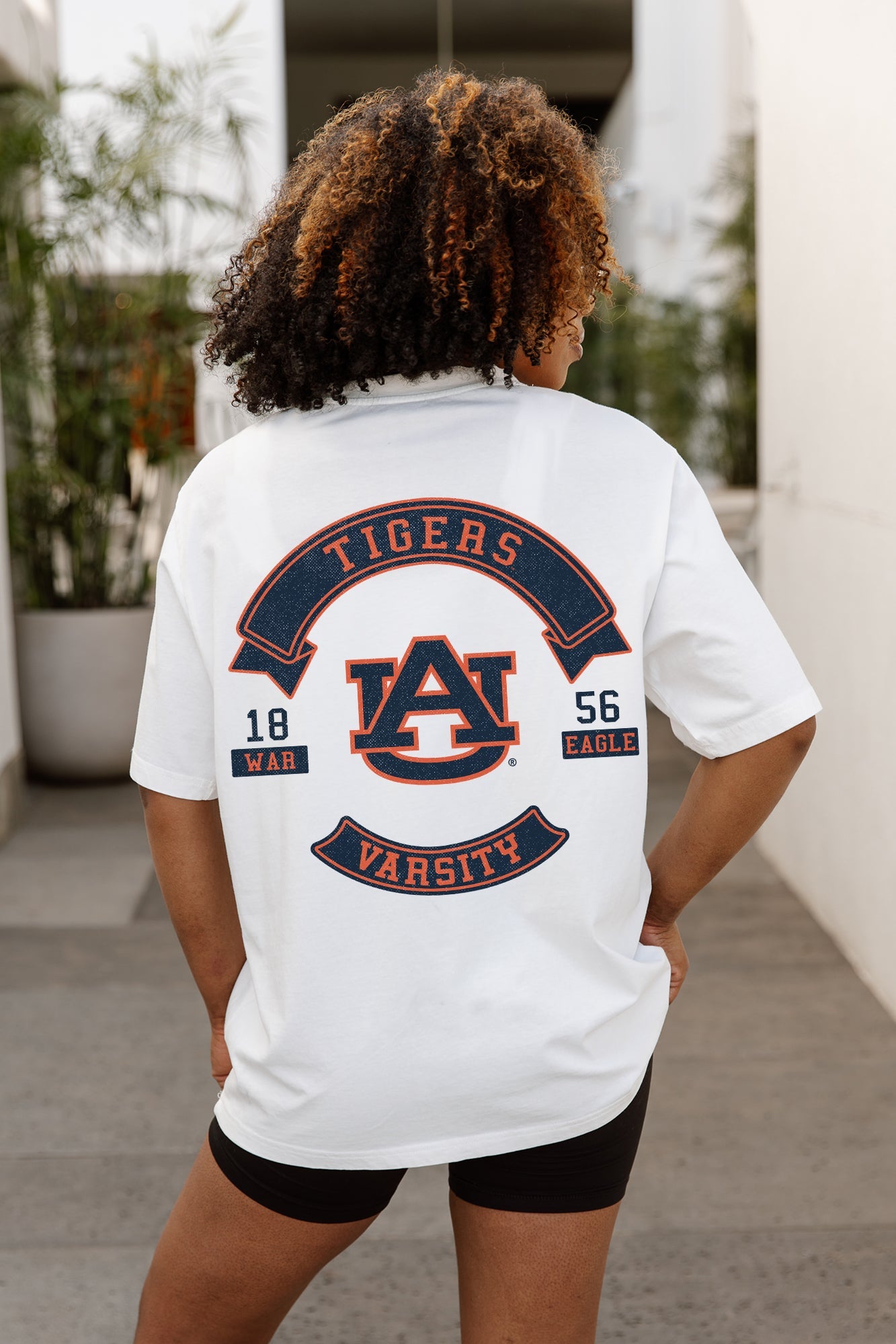 AUBURN TIGERS OUT OF BOUNDS OVERSIZED CREWNECK TEE