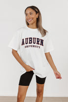 AUBURN TIGERS CHANTS AND CHEERS OVERSIZED CREWNECK TEE BY MADI PREWETT TROUTT