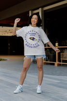 BALTIMORE RAVENS ON POINT OVERSIZED CREWNECK TEE