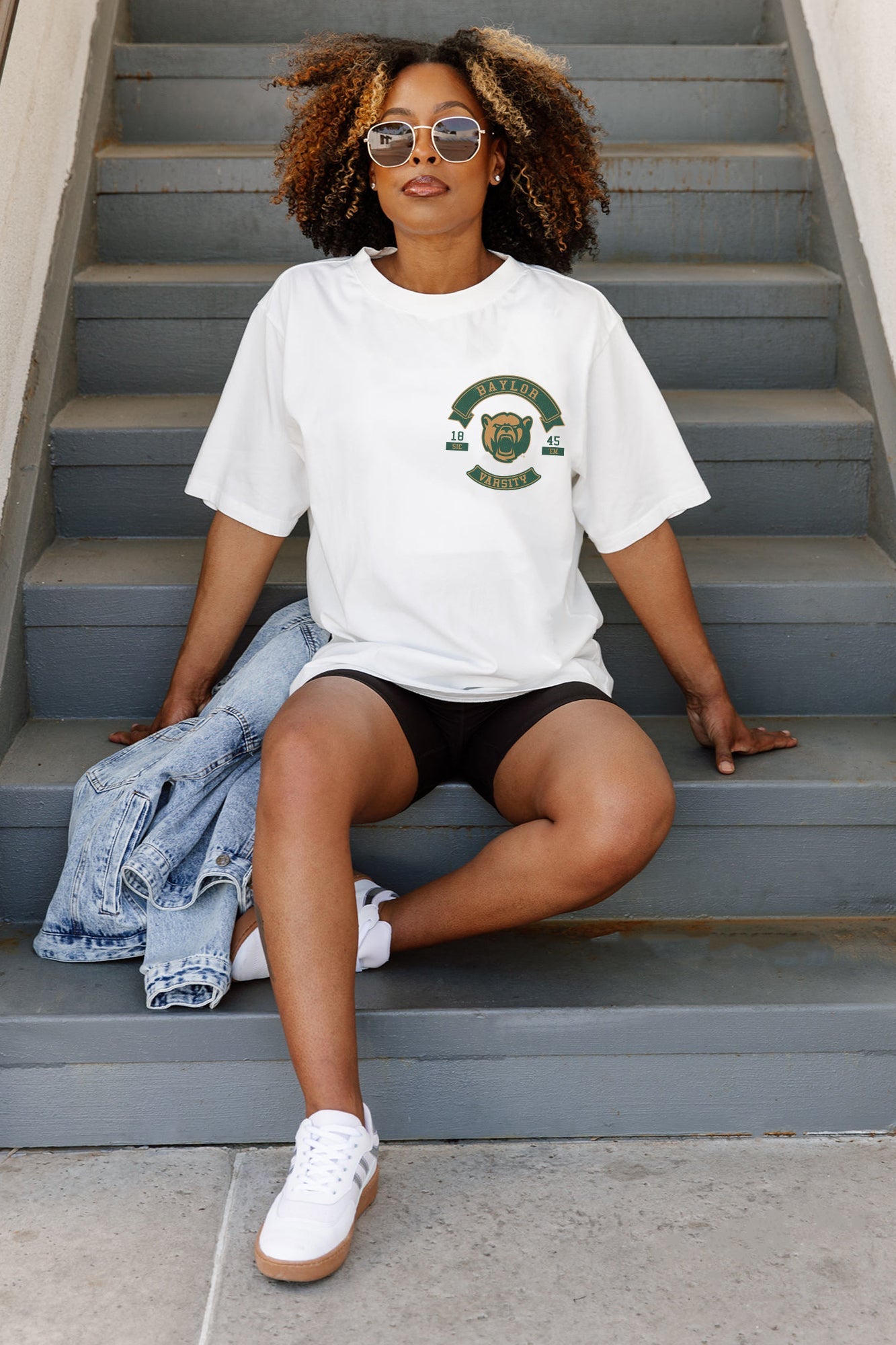 BAYLOR BEARS OUT OF BOUNDS OVERSIZED CREWNECK TEE