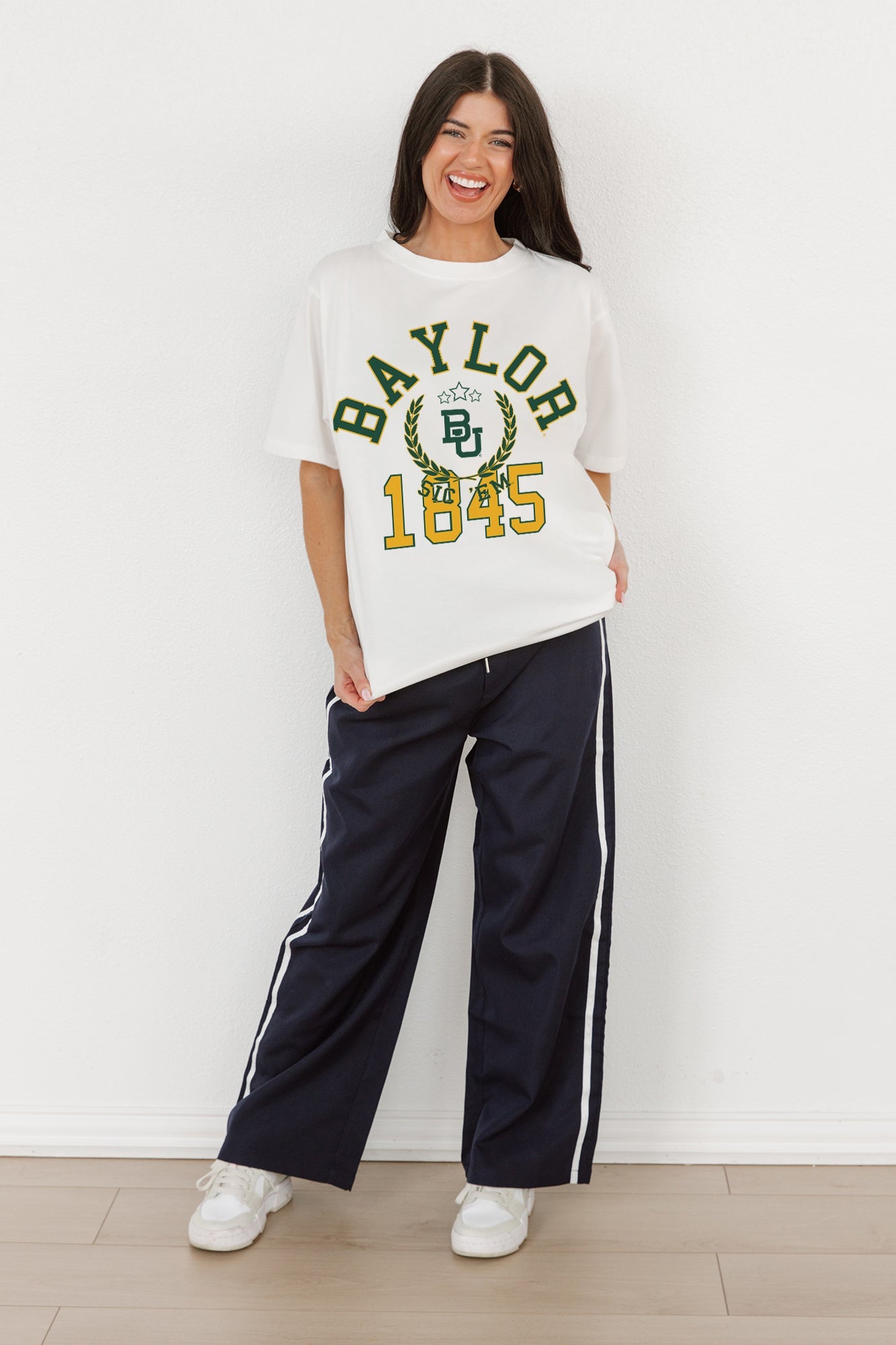 BAYLOR BEARS GO FOR TWO OVERSIZED CREWNECK TEE BY MADI PREWETT TROUTT