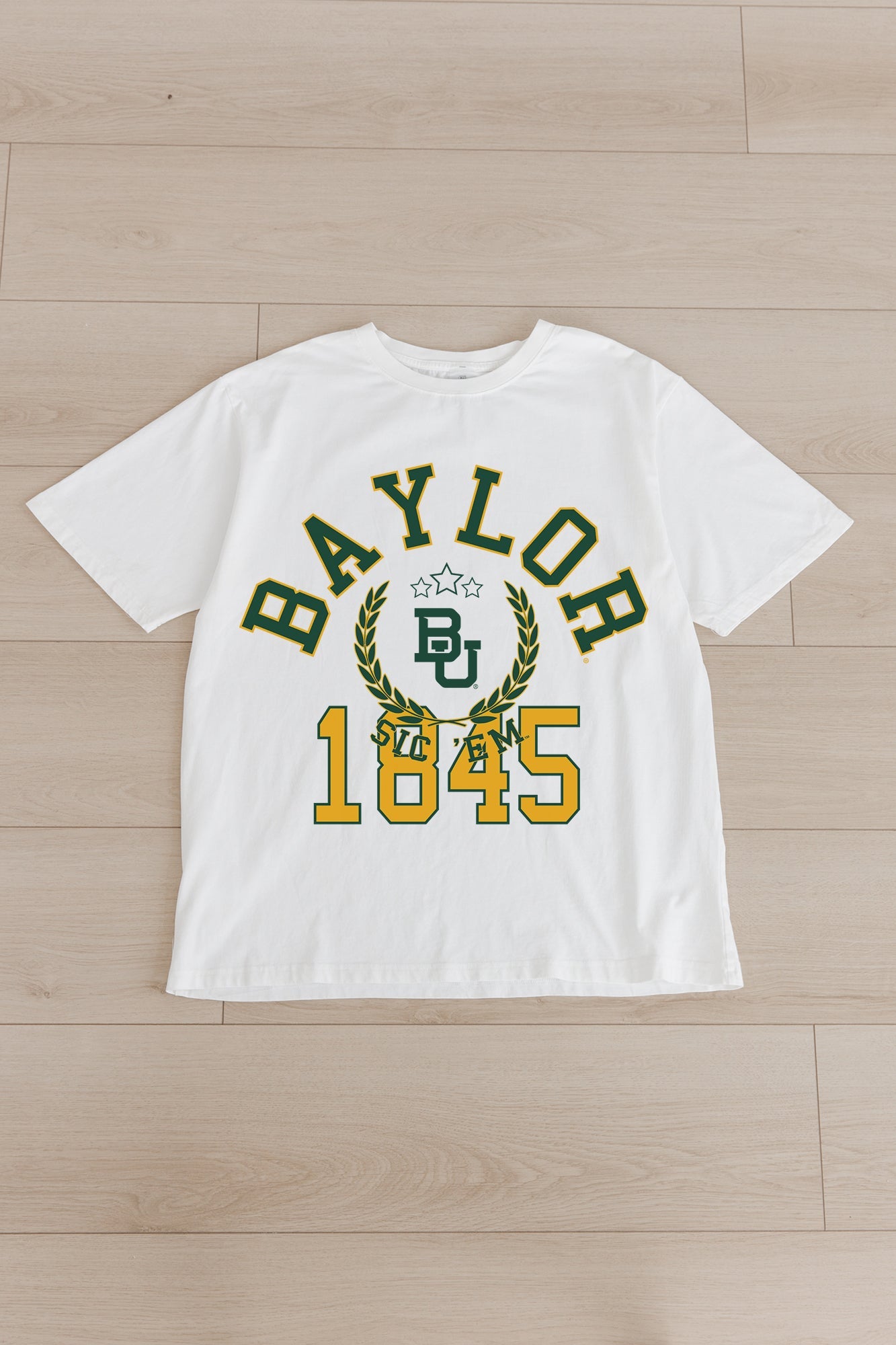 BAYLOR BEARS GO FOR TWO OVERSIZED CREWNECK TEE BY MADI PREWETT TROUTT