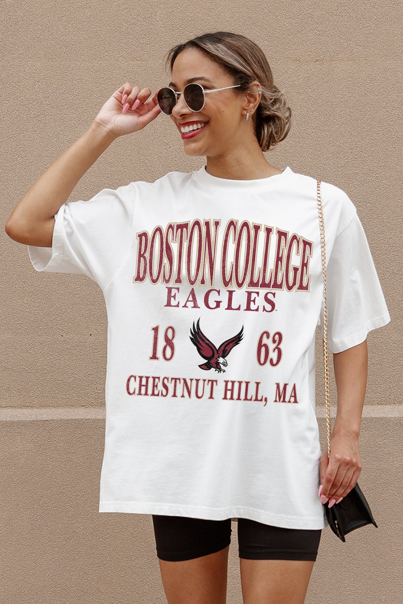 BOSTON COLLEGE EAGLES UNITY OVERSIZED CREWNECK TEE