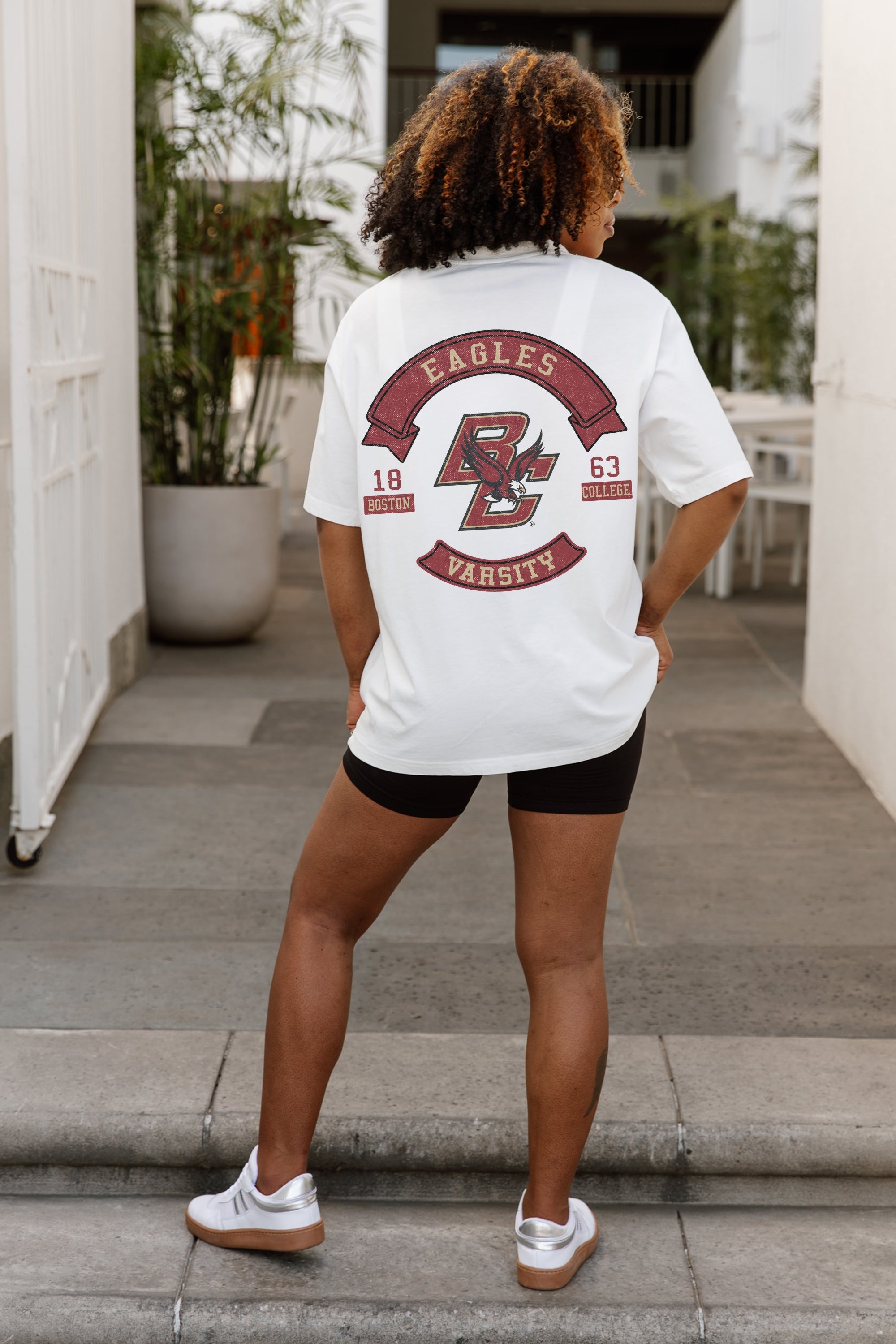 BOSTON COLLEGE EAGLES OUT OF BOUNDS OVERSIZED CREWNECK TEE