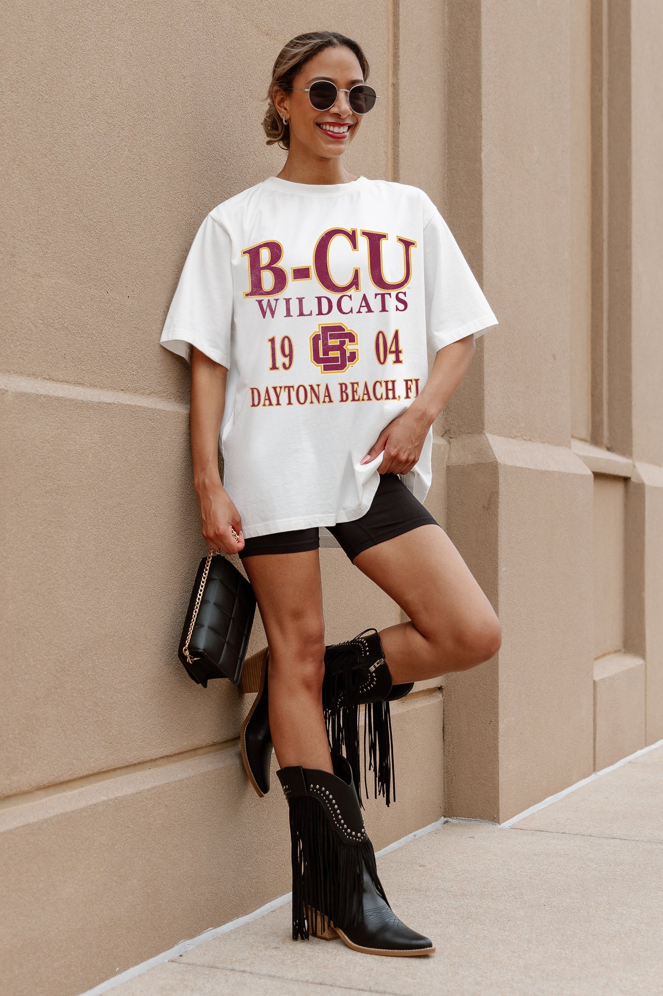 BETHUNE-COOKMAN WILDCATS UNITY OVERSIZED CREWNECK TEE