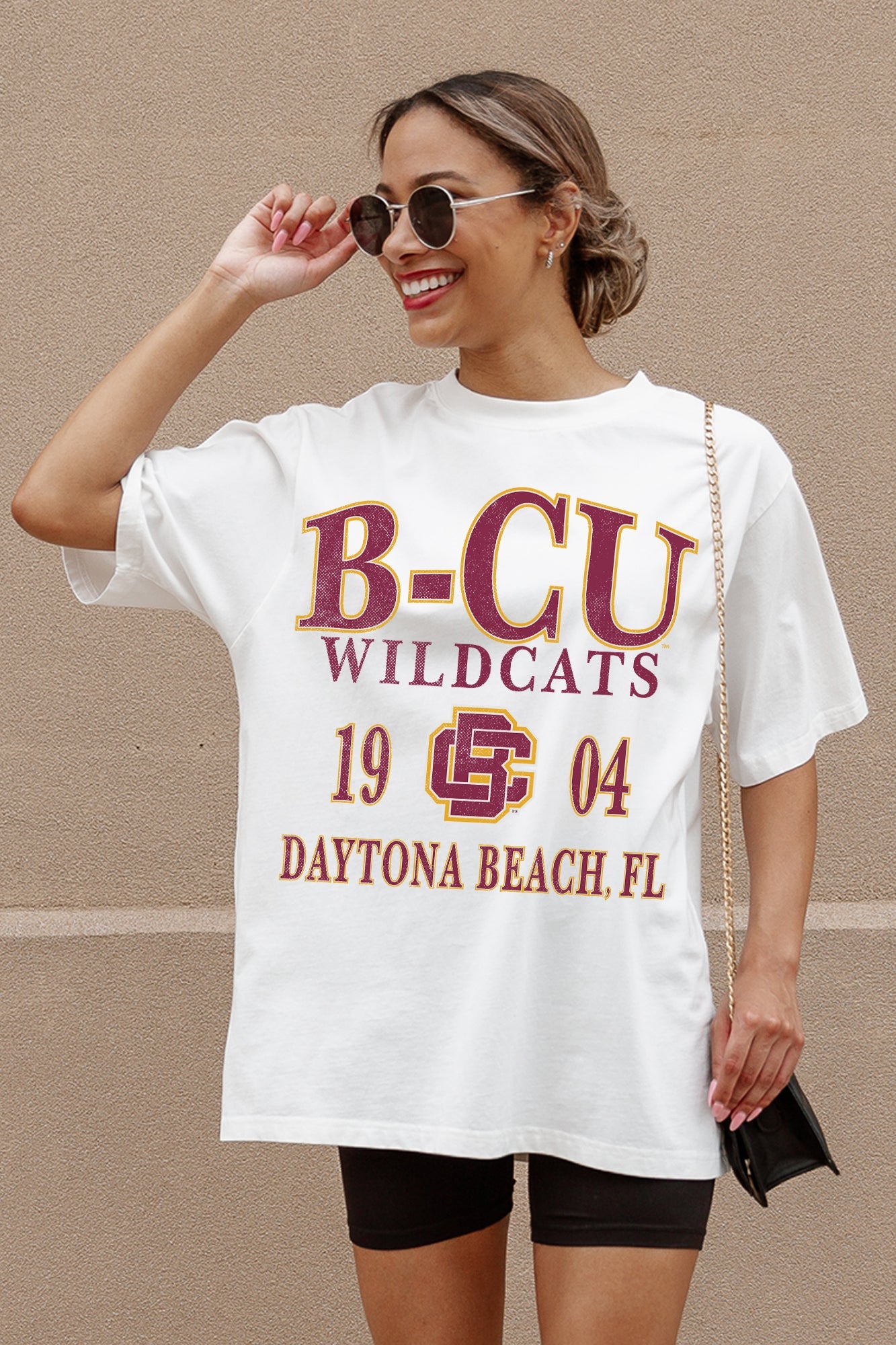 BETHUNE-COOKMAN WILDCATS UNITY OVERSIZED CREWNECK TEE