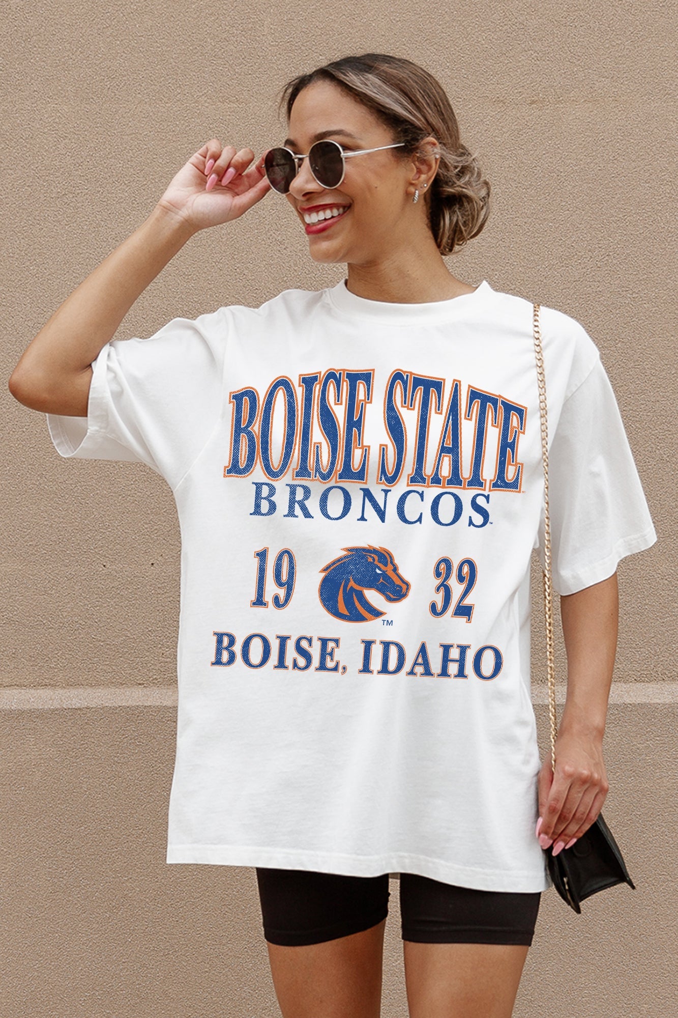 BOISE STATE BRONCOS UNITY OVERSIZED CREWNECK TEE