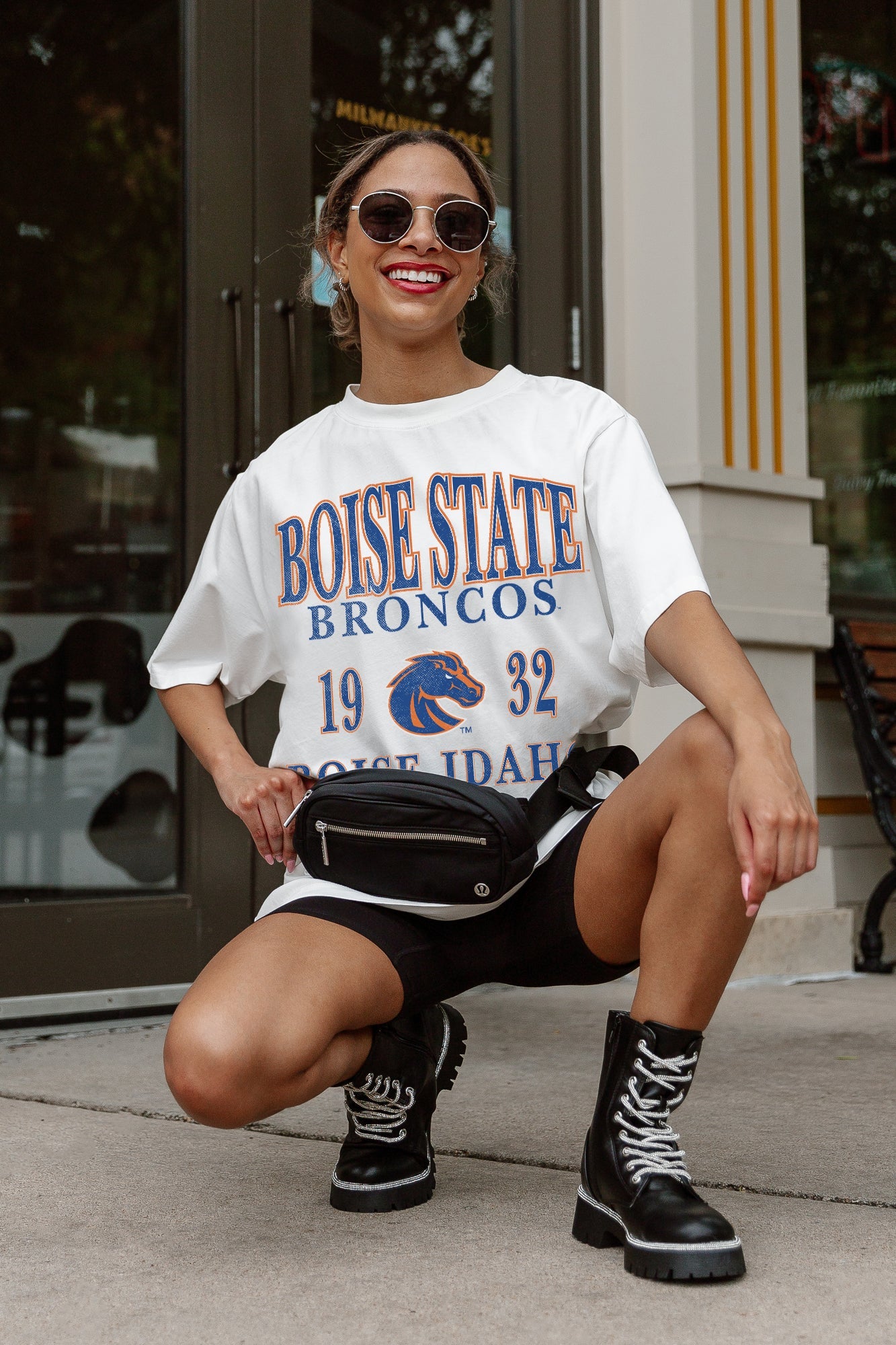 BOISE STATE BRONCOS UNITY OVERSIZED CREWNECK TEE