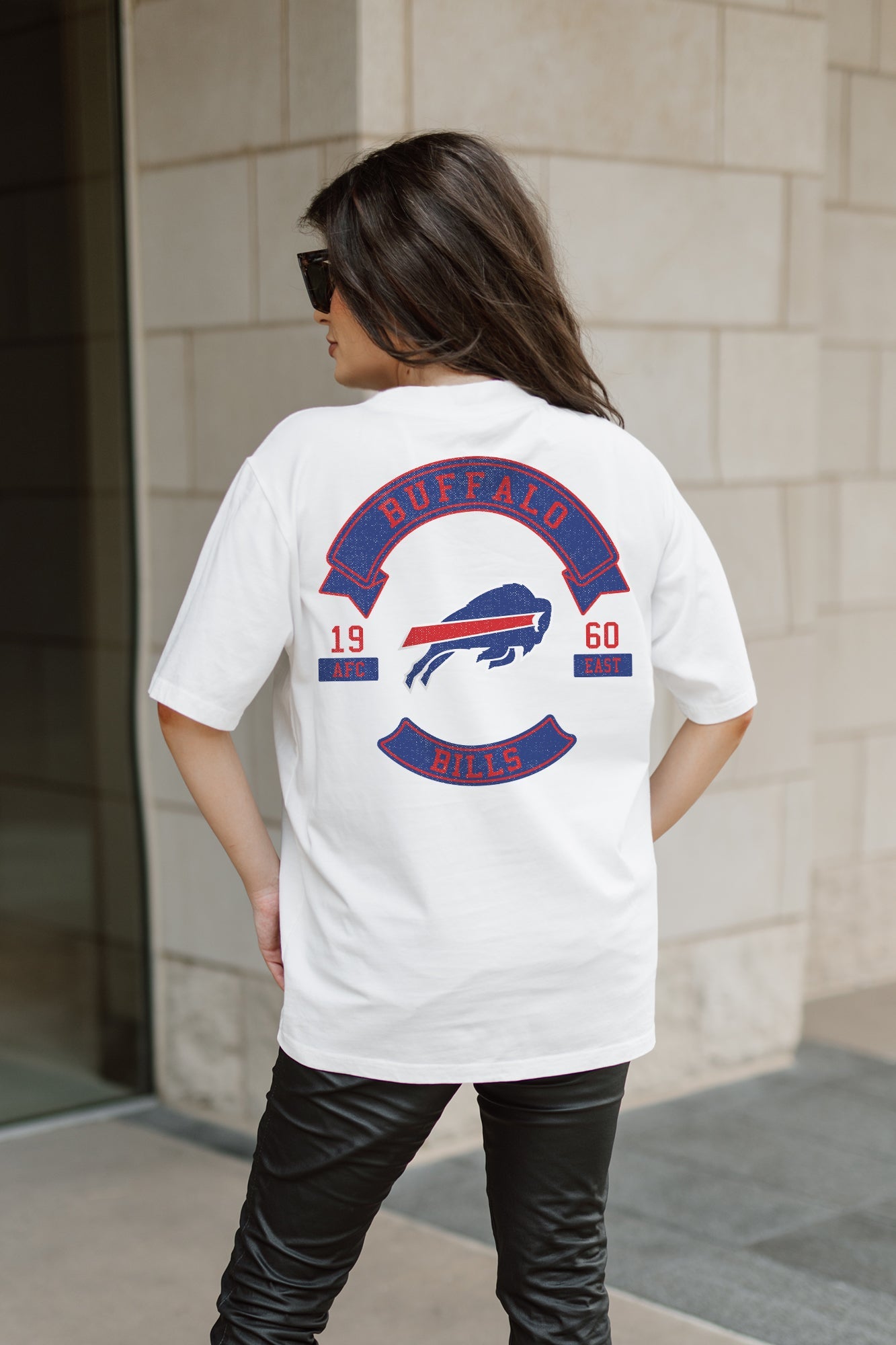 BUFFALO BILLS OUT OF BOUNDS OVERSIZED CREWNECK TEE