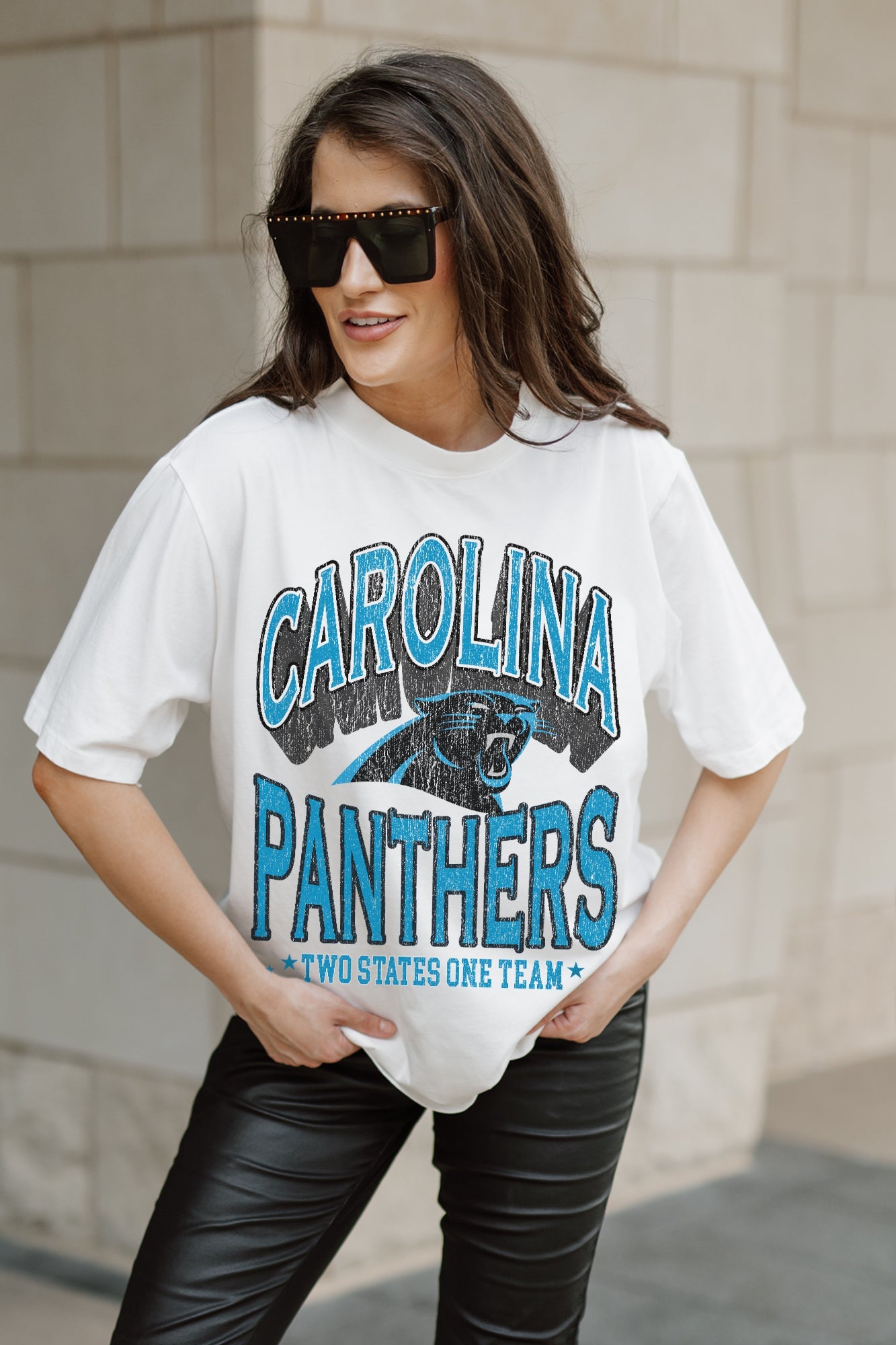 CAROLINA PANTHERS SHAKEDOWN OVERSIZED CREWNECK TEE