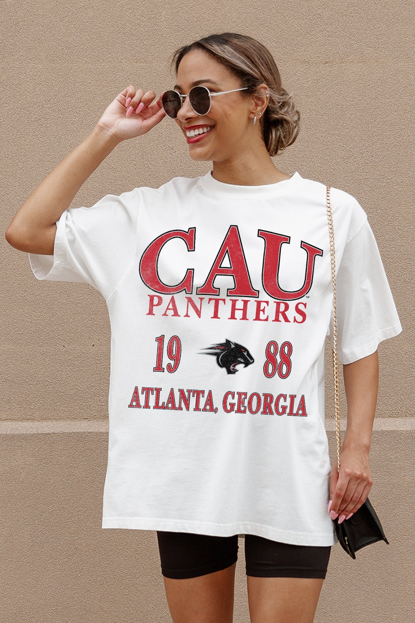 CLARK ATLANTA UNIVERSITY PANTHERS UNITY OVERSIZED CREWNECK TEE