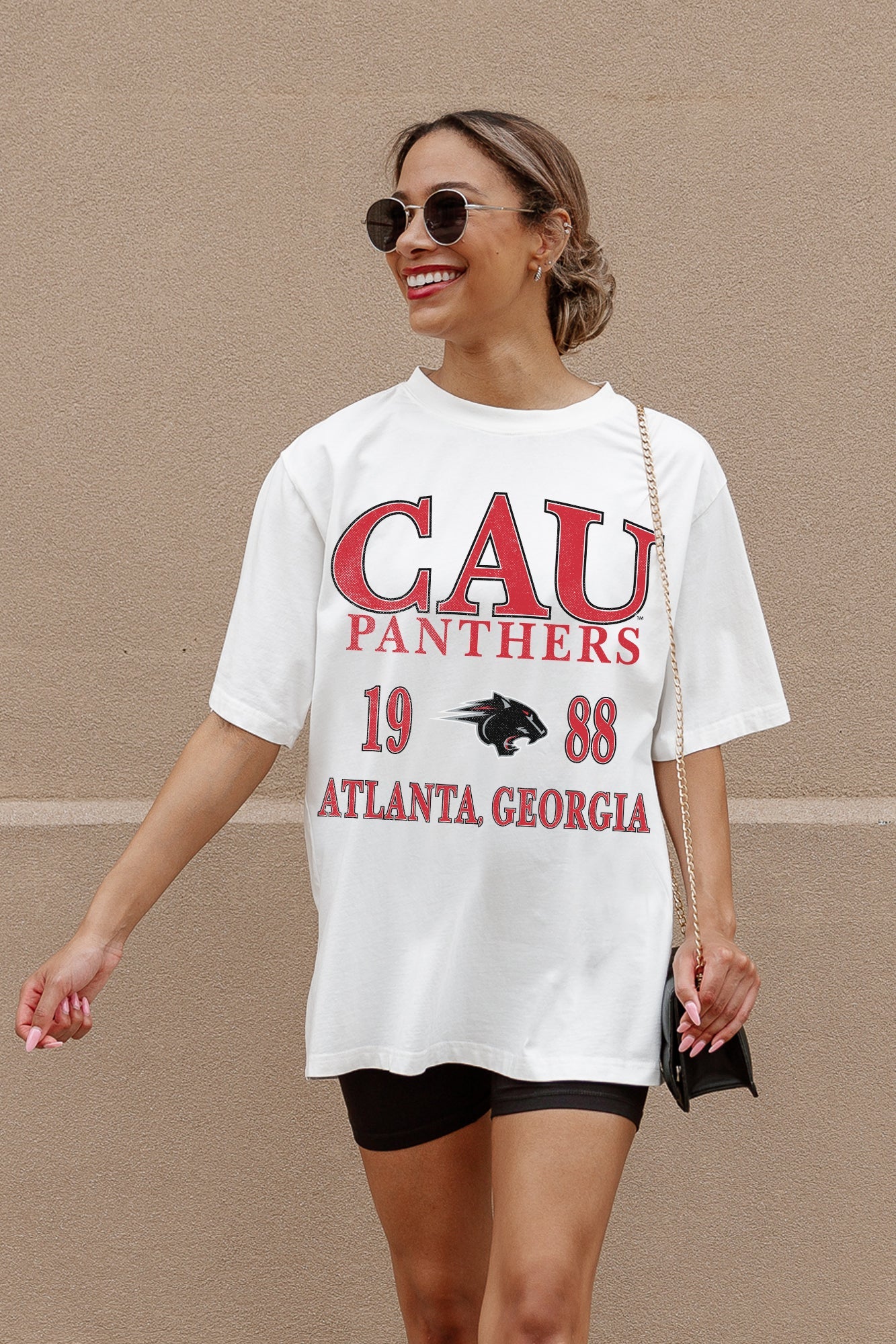 CLARK ATLANTA UNIVERSITY PANTHERS UNITY OVERSIZED CREWNECK TEE