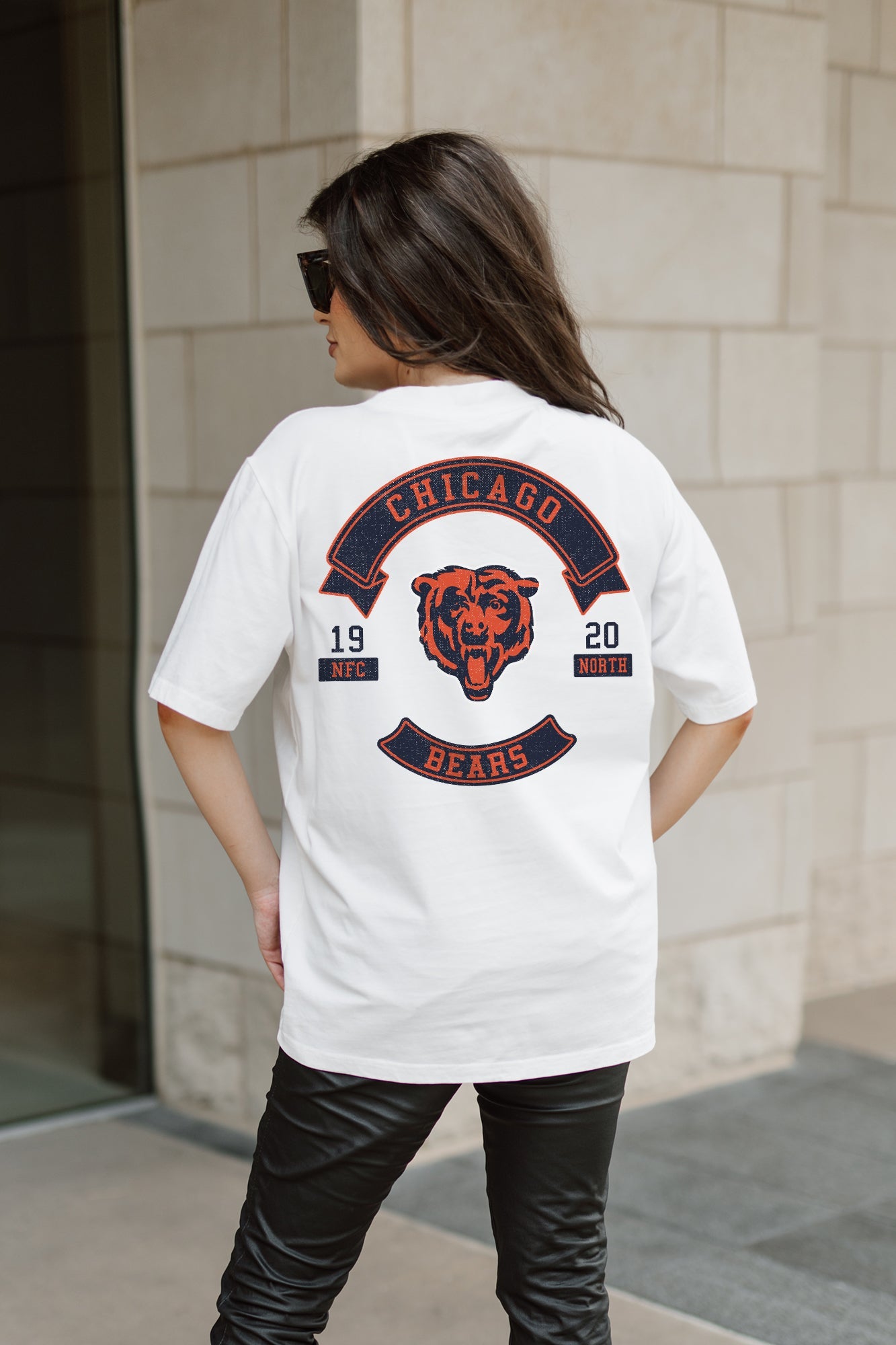 CHICAGO BEARS OUT OF BOUNDS OVERSIZED CREWNECK TEE