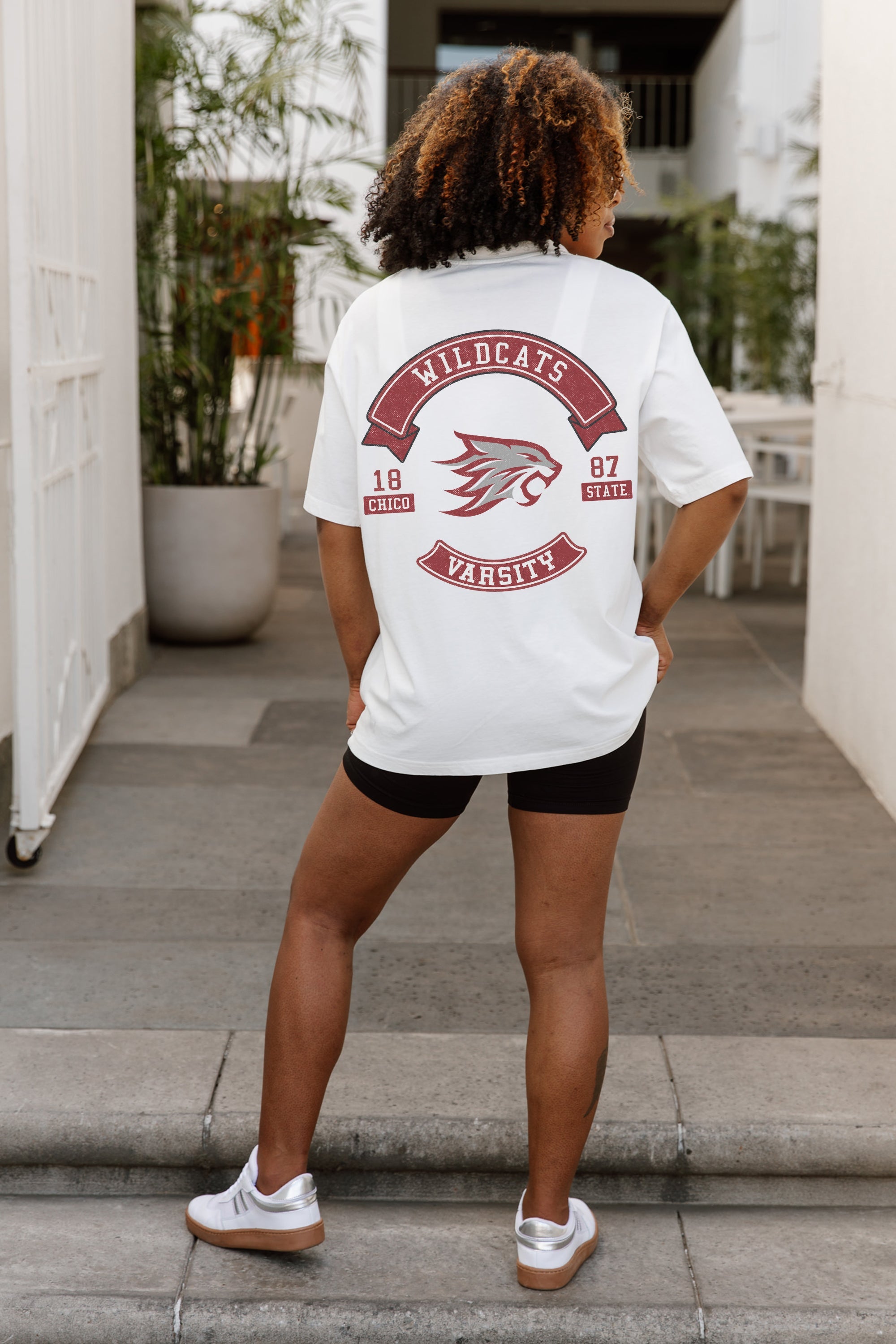 CHICO STATE WILDCATS OUT OF BOUNDS OVERSIZED CREWNECK TEE