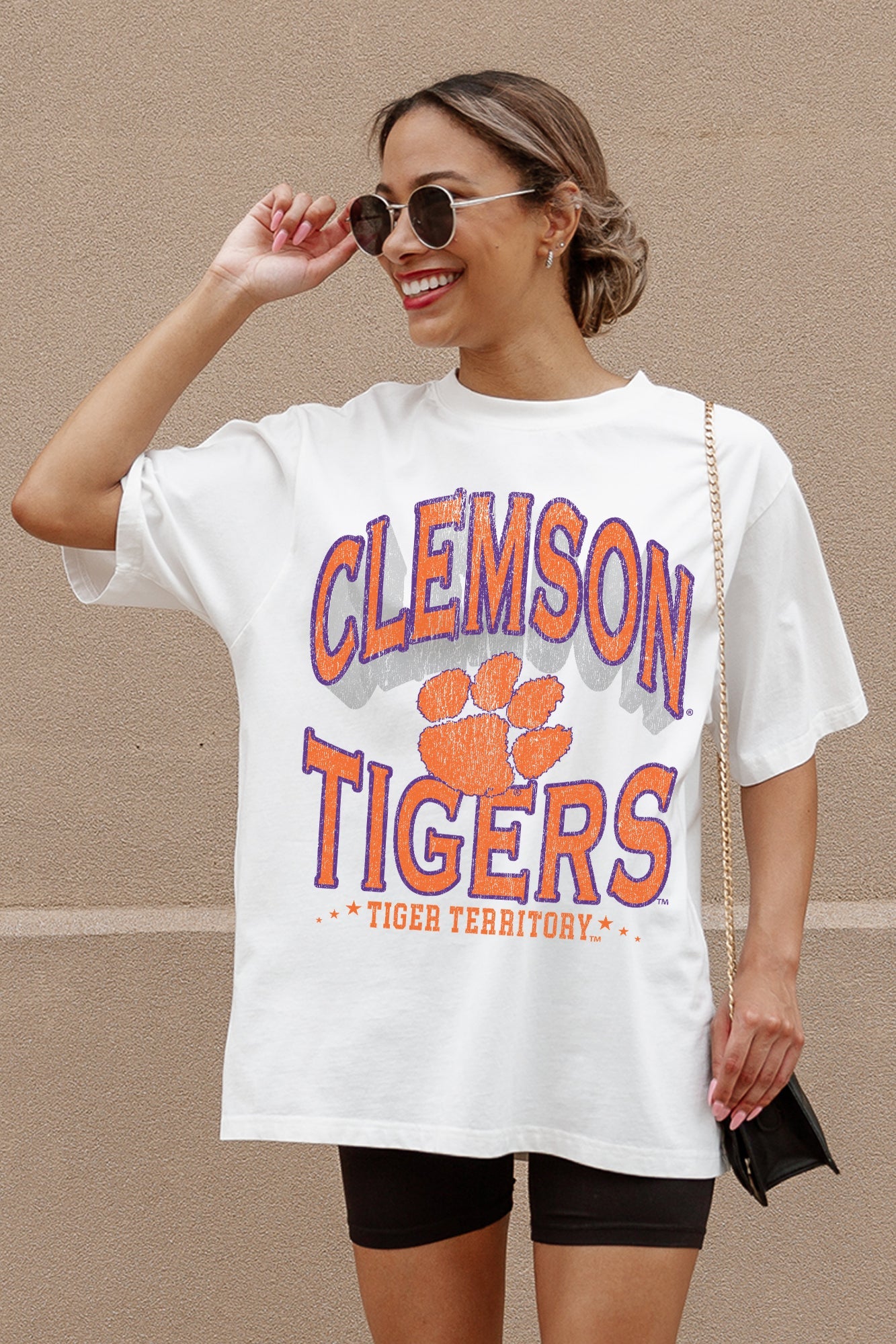 CLEMSON TIGERS SHAKEDOWN OVERSIZED CREWNECK TEE