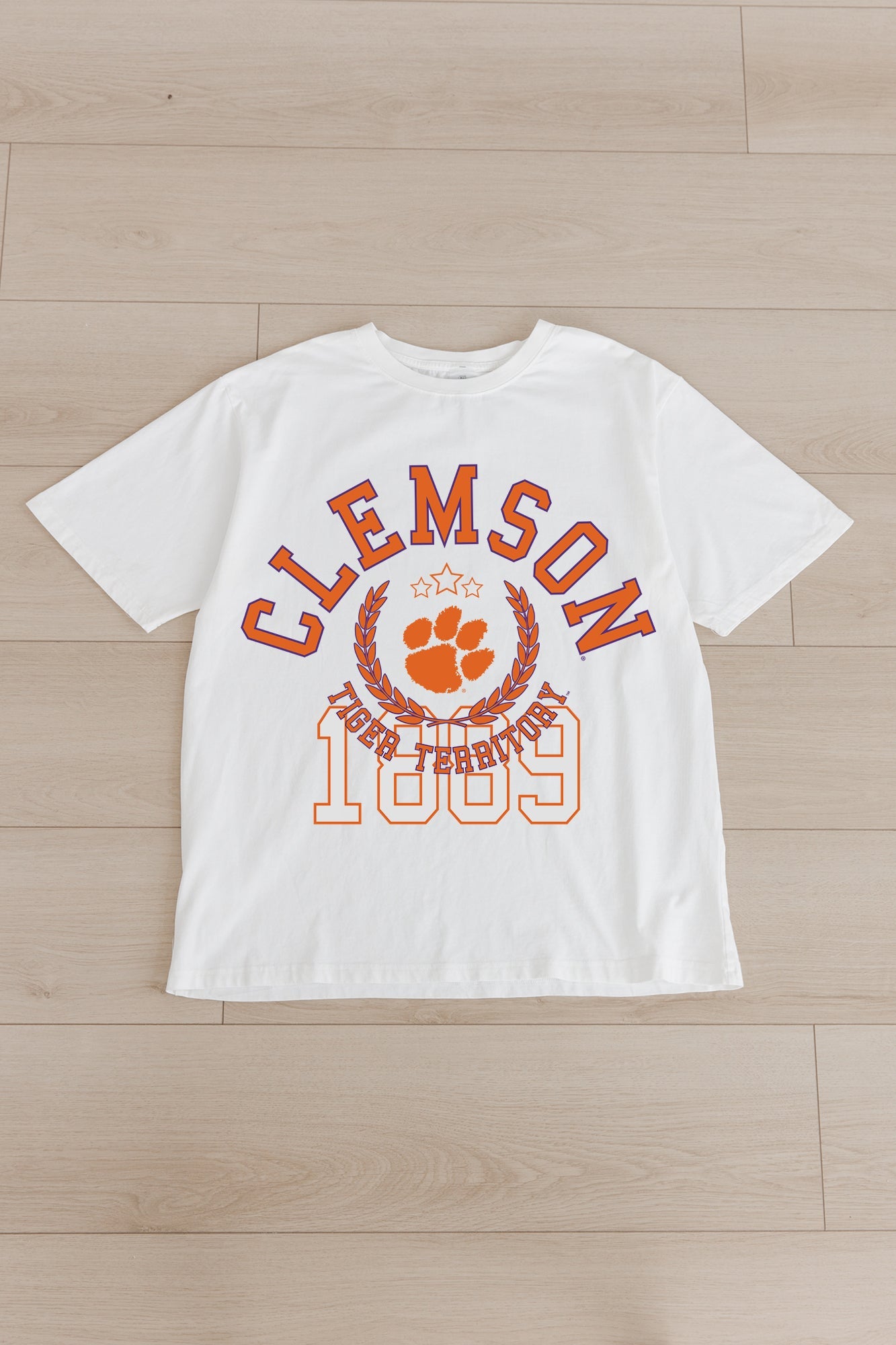 CLEMSON TIGERS GO FOR TWO OVERSIZED CREWNECK TEE BY MADI PREWETT TROUTT