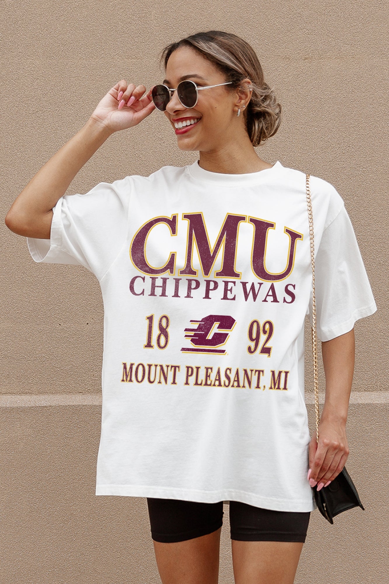 CENTRAL MICHIGAN CHIPPEWAS UNITY OVERSIZED CREWNECK TEE