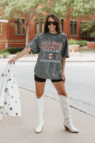 CHARLESTON COUGARS THROWBACK OVERSIZED CREWNECK TEE