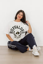 COLORADO BUFFALOES GO FOR TWO OVERSIZED CREWNECK TEE BY MADI PREWETT TROUTT