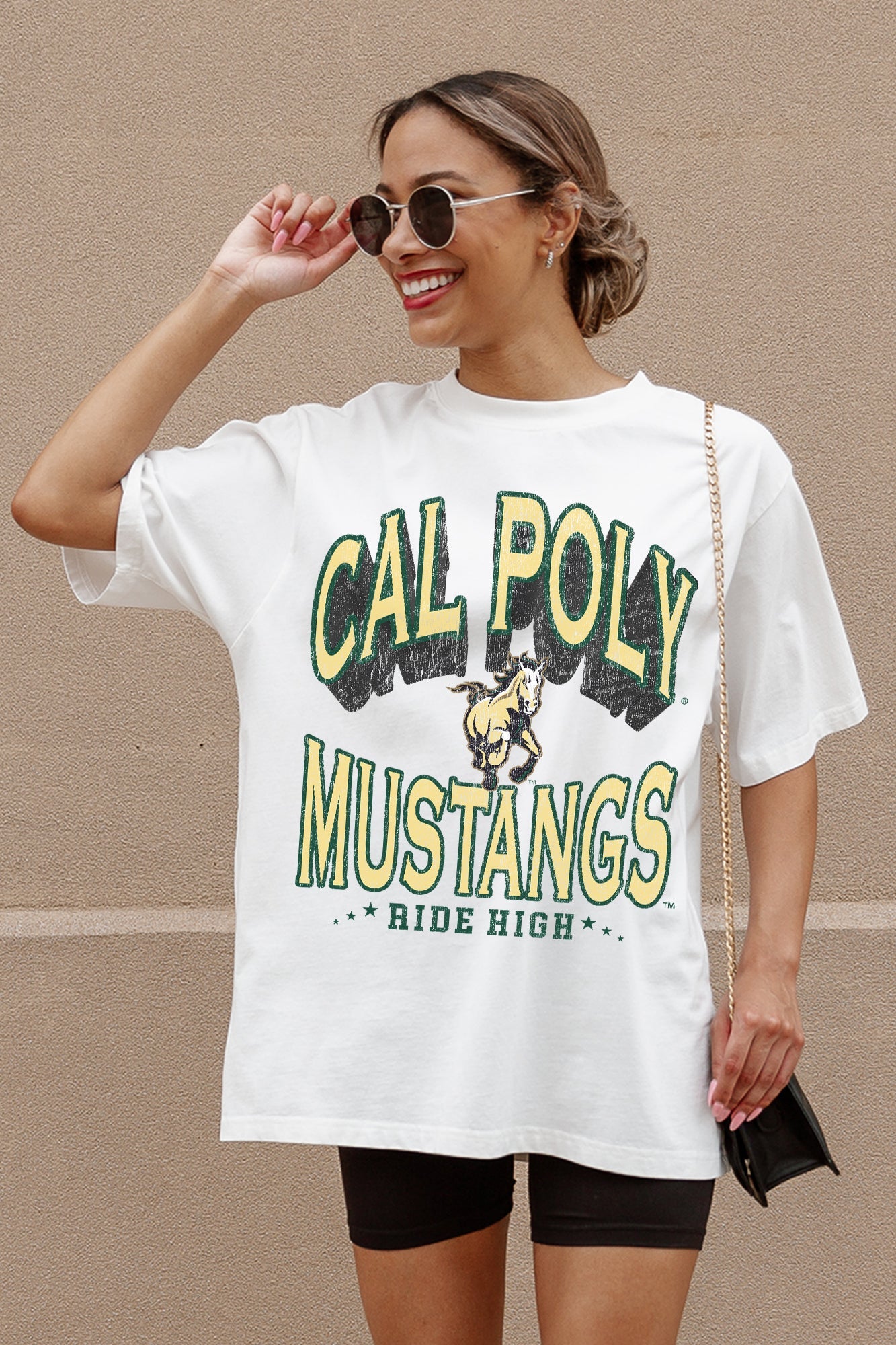 CAL POLY MUSTANGS SHAKEDOWN OVERSIZED CREWNECK TEE