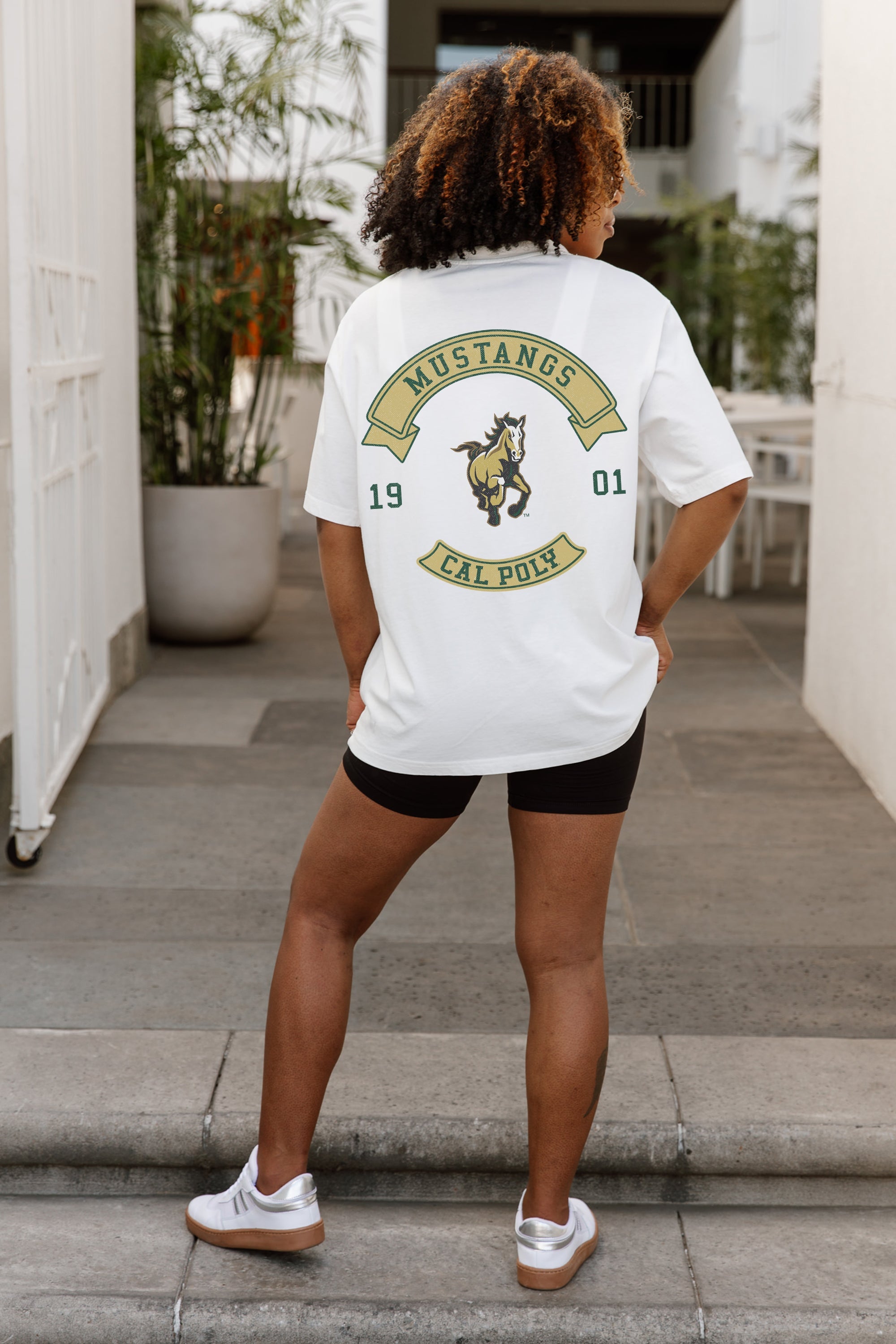 CAL POLY MUSTANGS OUT OF BOUNDS OVERSIZED CREWNECK TEE