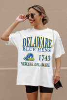 DELAWARE BLUE HENS UNITY OVERSIZED CREWNECK TEE