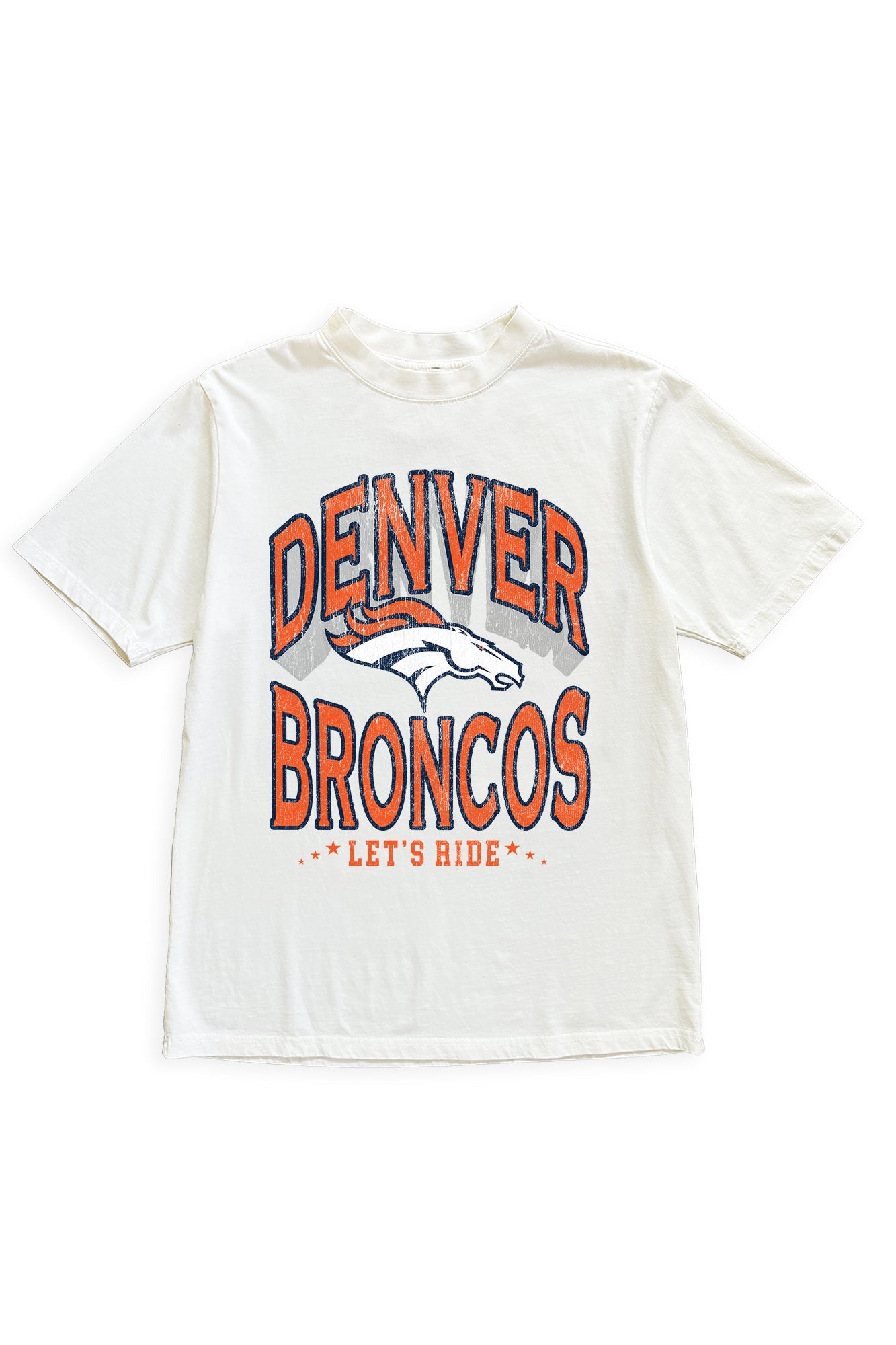 DENVER BRONCOS SHAKEDOWN OVERSIZED CREWNECK TEE