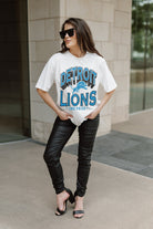 DETROIT LIONS SHAKEDOWN OVERSIZED CREWNECK TEE