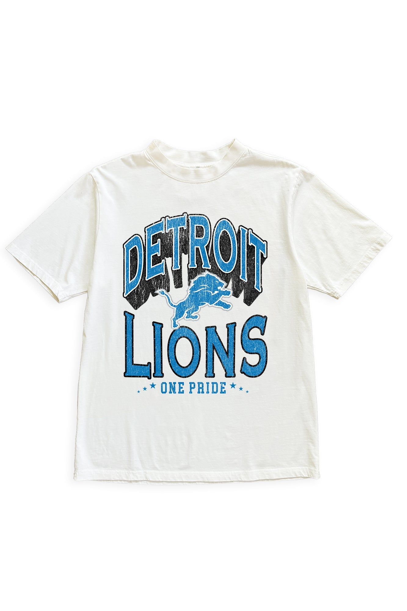 DETROIT LIONS SHAKEDOWN OVERSIZED CREWNECK TEE