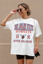 DELAWARE STATE HORNETS UNITY OVERSIZED CREWNECK TEE