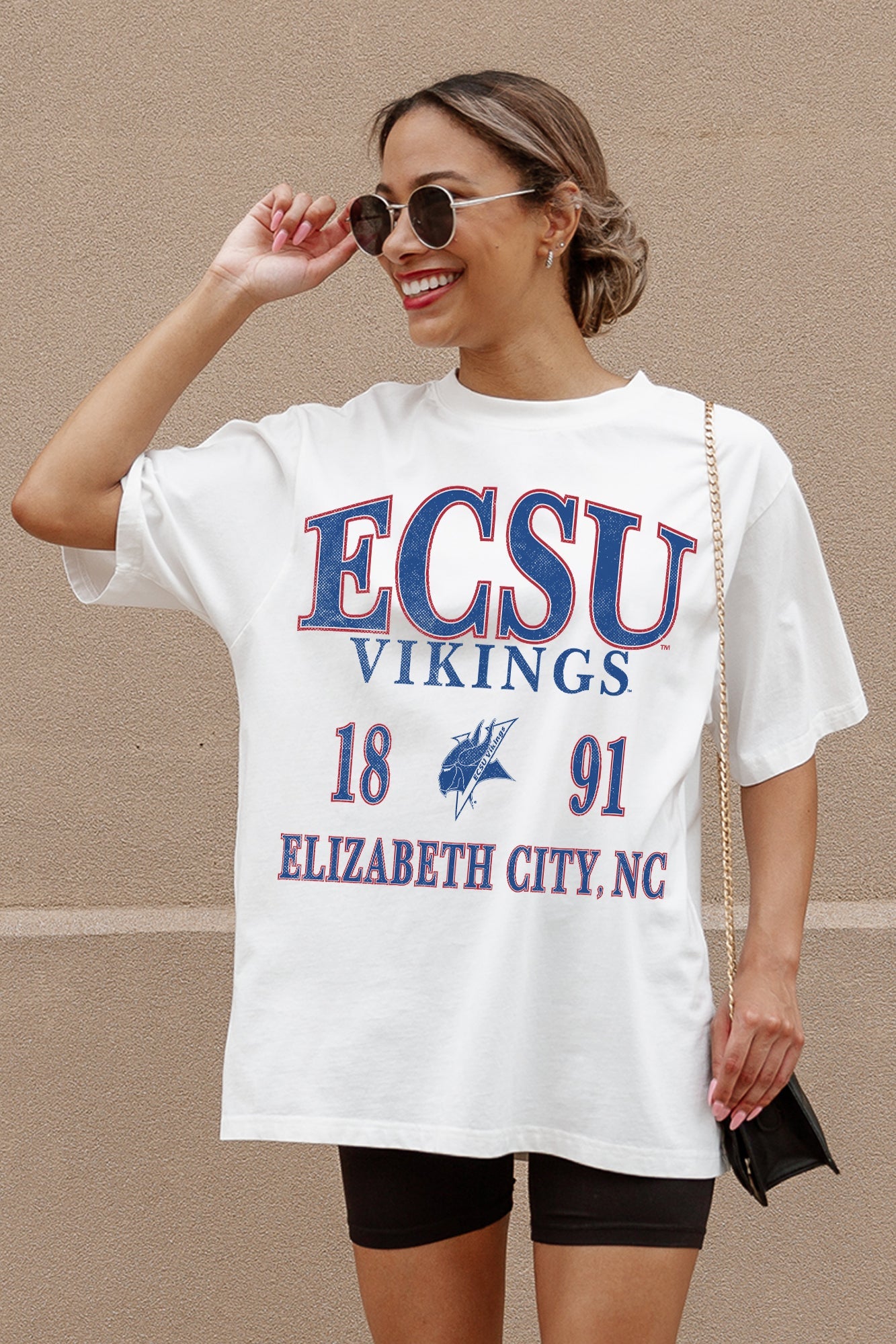 ELIZABETH CITY STATE UNIVERSITY VIKINGS UNITY OVERSIZED CREWNECK TEE