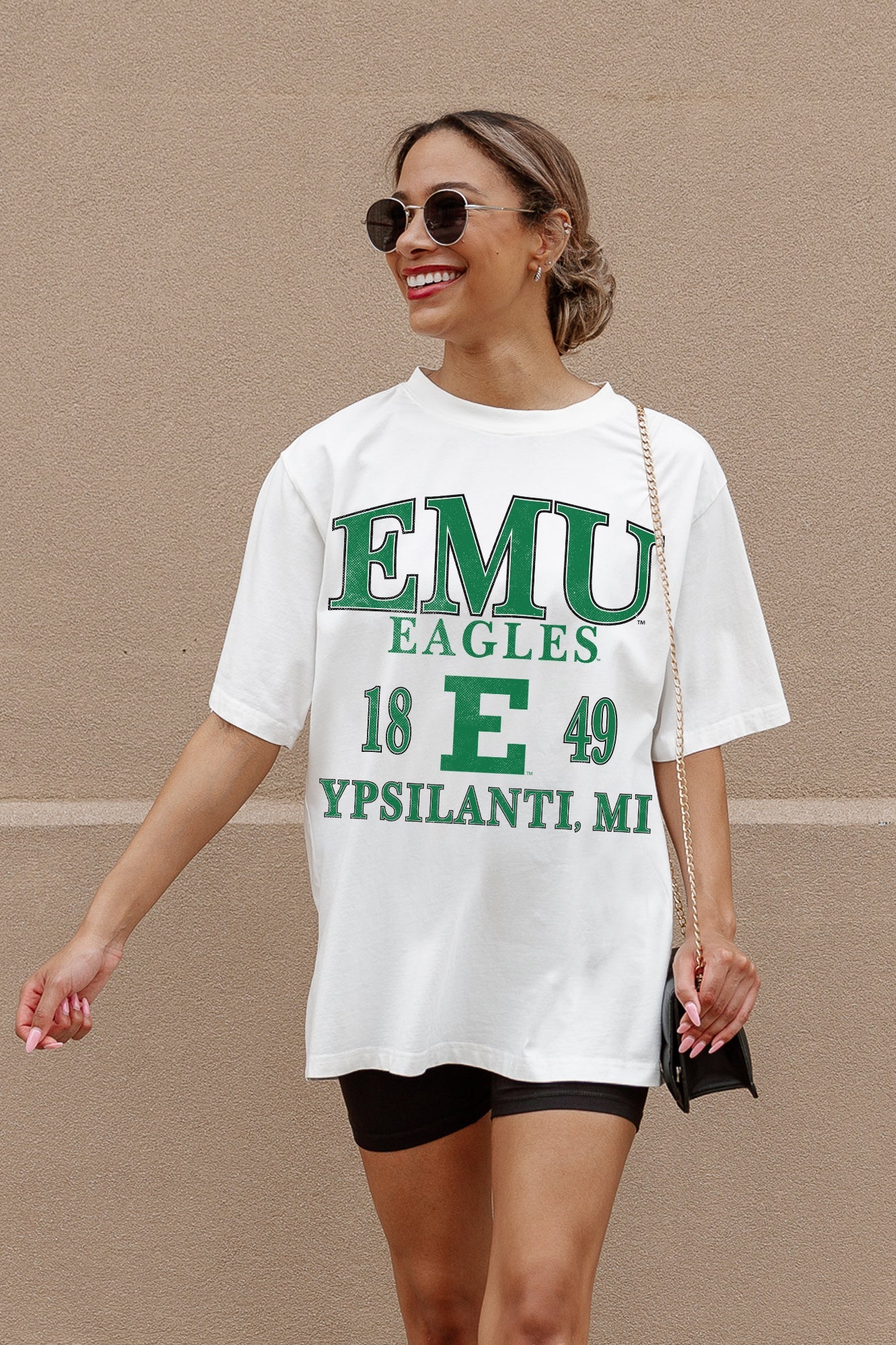 EASTERN MICHIGAN EAGLES UNITY OVERSIZED CREWNECK TEE