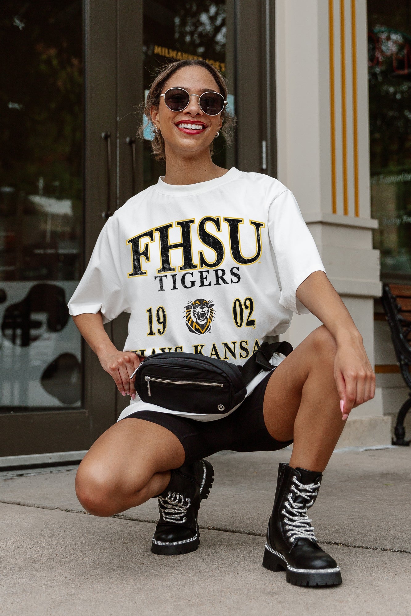 FORT HAYS STATE TIGERS UNITY OVERSIZED CREWNECK TEE