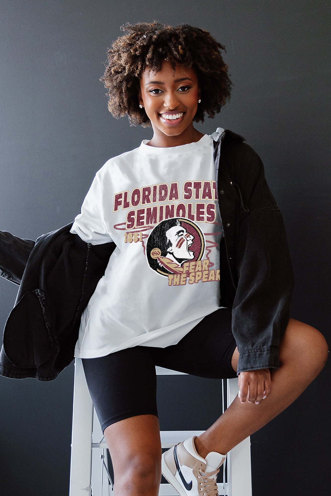 FLORIDA STATE SEMINOLES IN THE LEAD OVERSIZED CREWNECK TEE