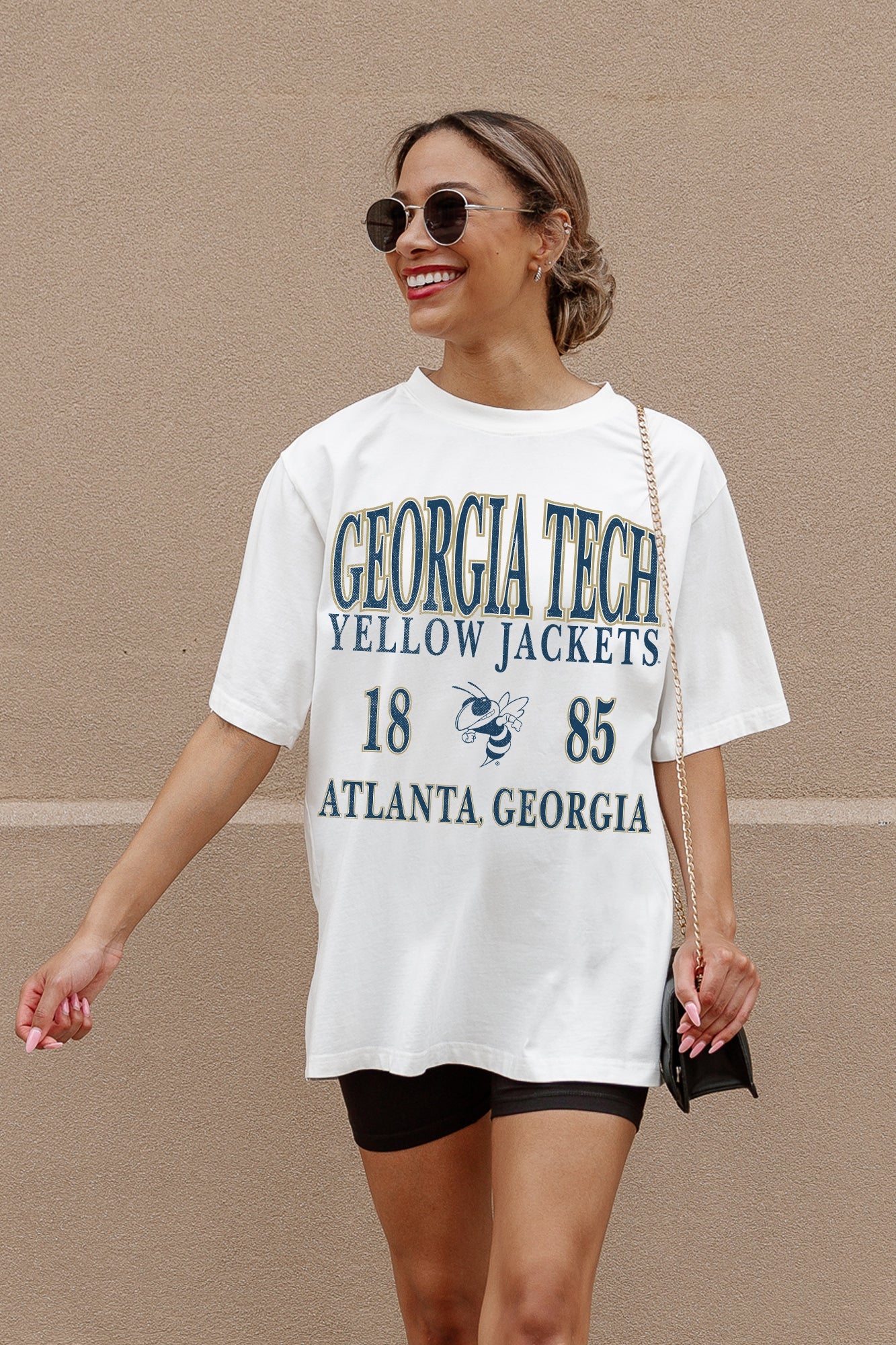 GEORGIA TECH YELLOW JACKETS UNITY OVERSIZED CREWNECK TEE