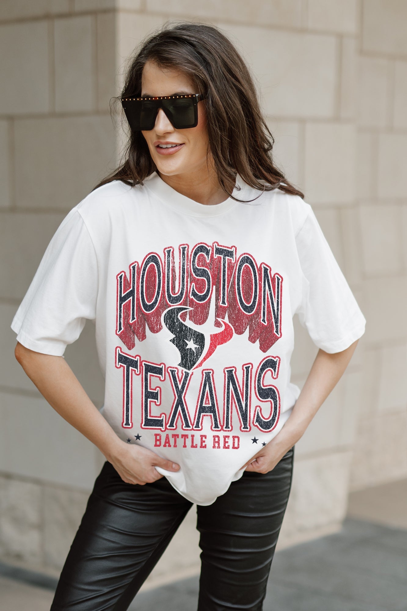 HOUSTON TEXANS SHAKEDOWN OVERSIZED CREWNECK TEE