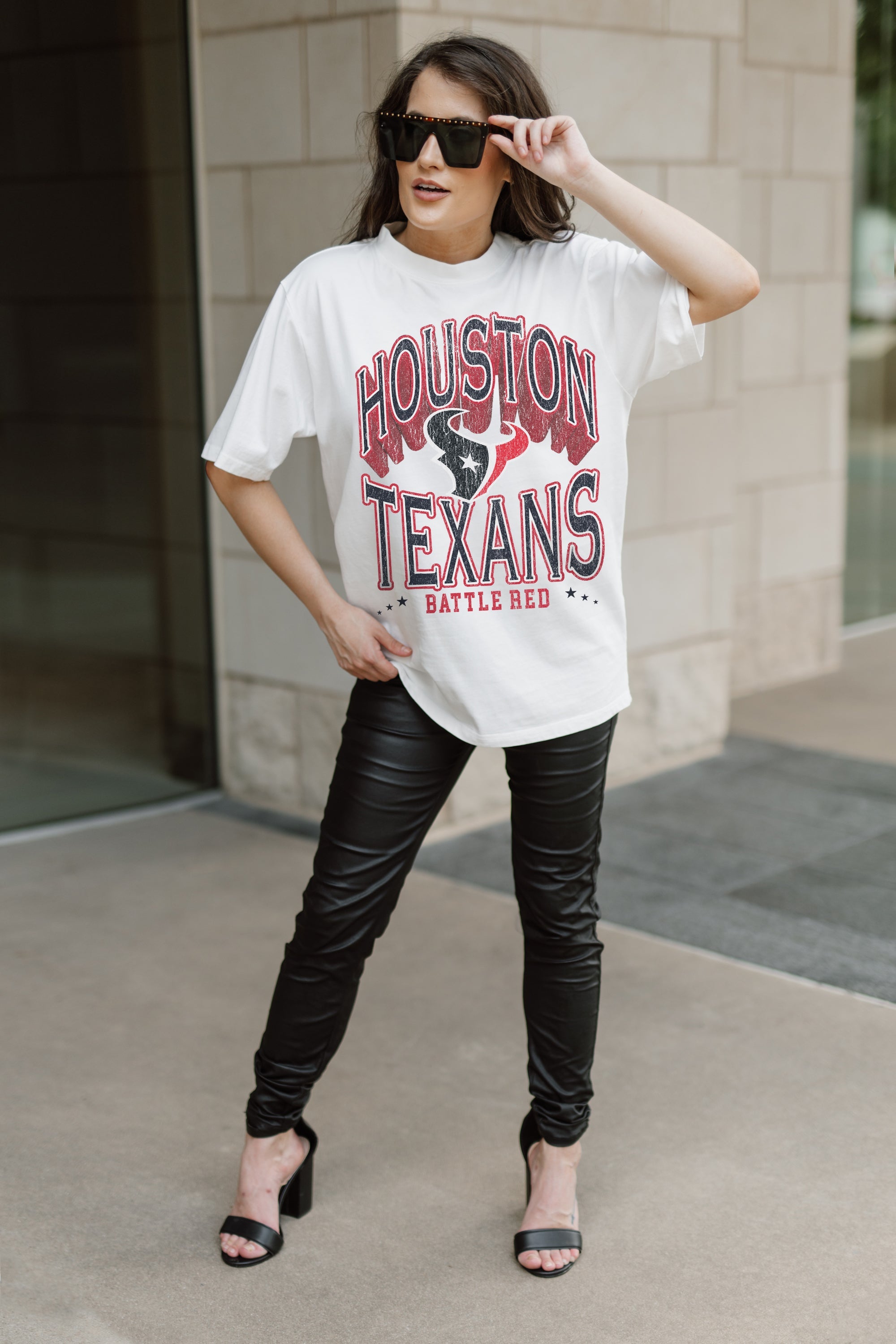 HOUSTON TEXANS SHAKEDOWN OVERSIZED CREWNECK TEE