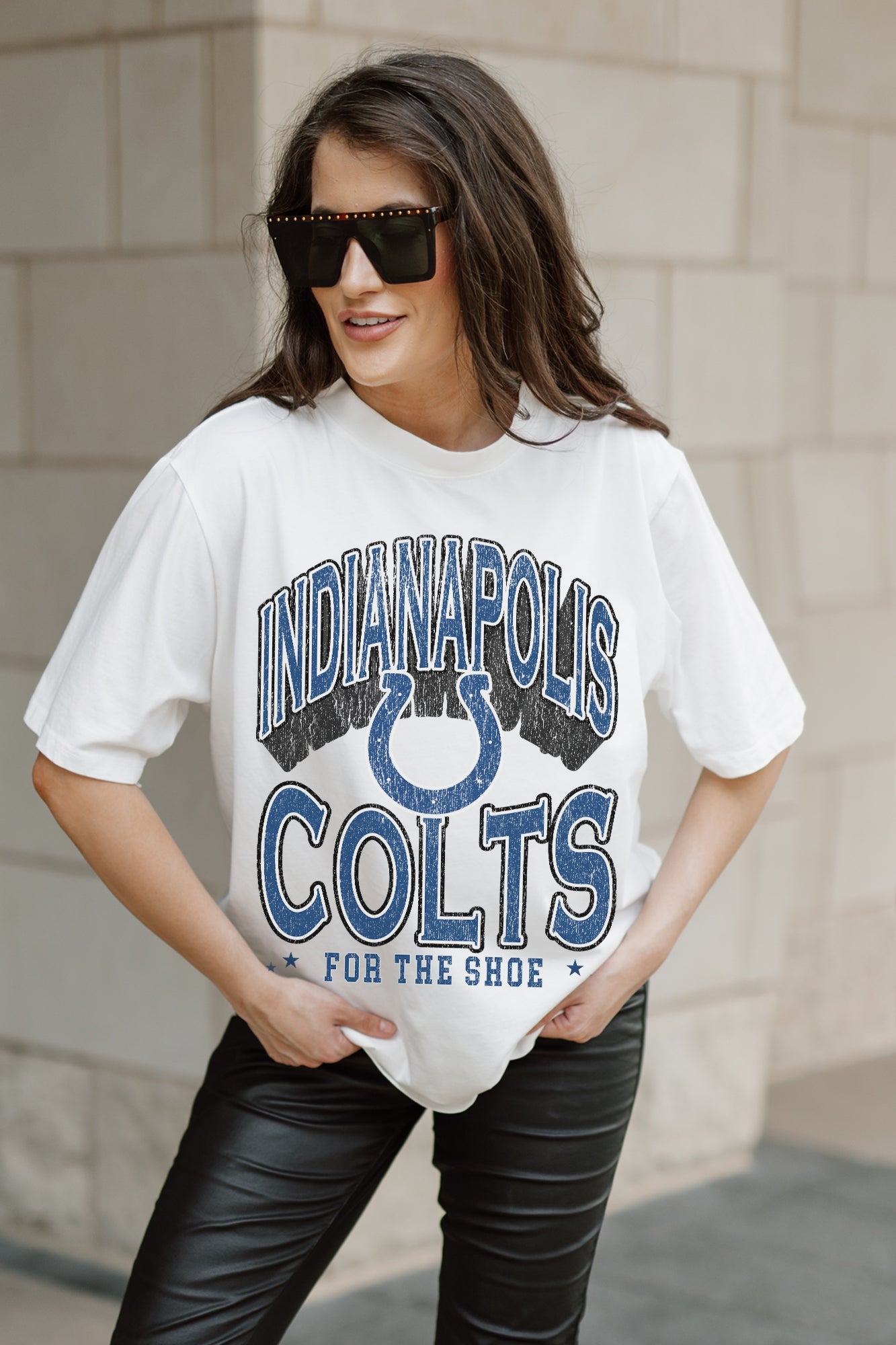 INDIANAPOLIS COLTS SHAKEDOWN OVERSIZED CREWNECK TEE