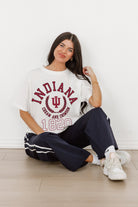 INDIANA HOOSIERS GO FOR TWO OVERSIZED CREWNECK TEE BY MADI PREWETT TROUTT