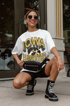 IOWA HAWKEYES SHAKEDOWN OVERSIZED CREWNECK TEE