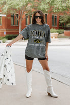 IOWA HAWKEYES THROWBACK OVERSIZED CREWNECK TEE