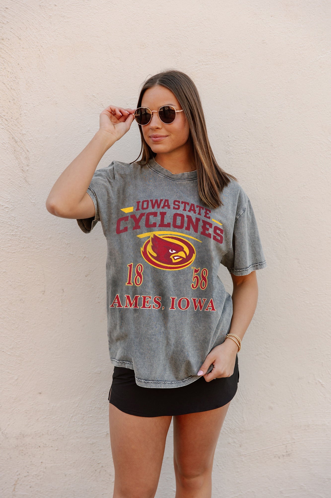 IOWA STATE CYCLONES DYNASTY OVERSIZED CREWNECK TEE