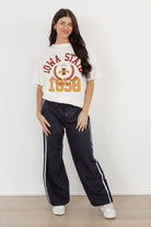 IOWA STATE CYCLONES GO FOR TWO OVERSIZED CREWNECK TEE BY MADI PREWETT TROUTT