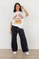 IOWA STATE CYCLONES GO FOR TWO OVERSIZED CREWNECK TEE BY MADI PREWETT TROUTT