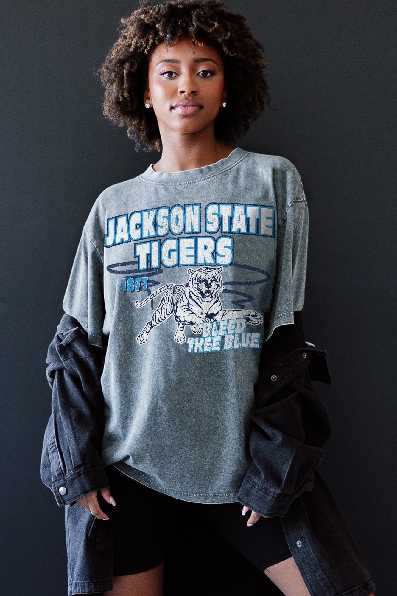 JACKSON STATE TIGERS KEEP THE LEAD OVERSIZED CREWNECK TEE