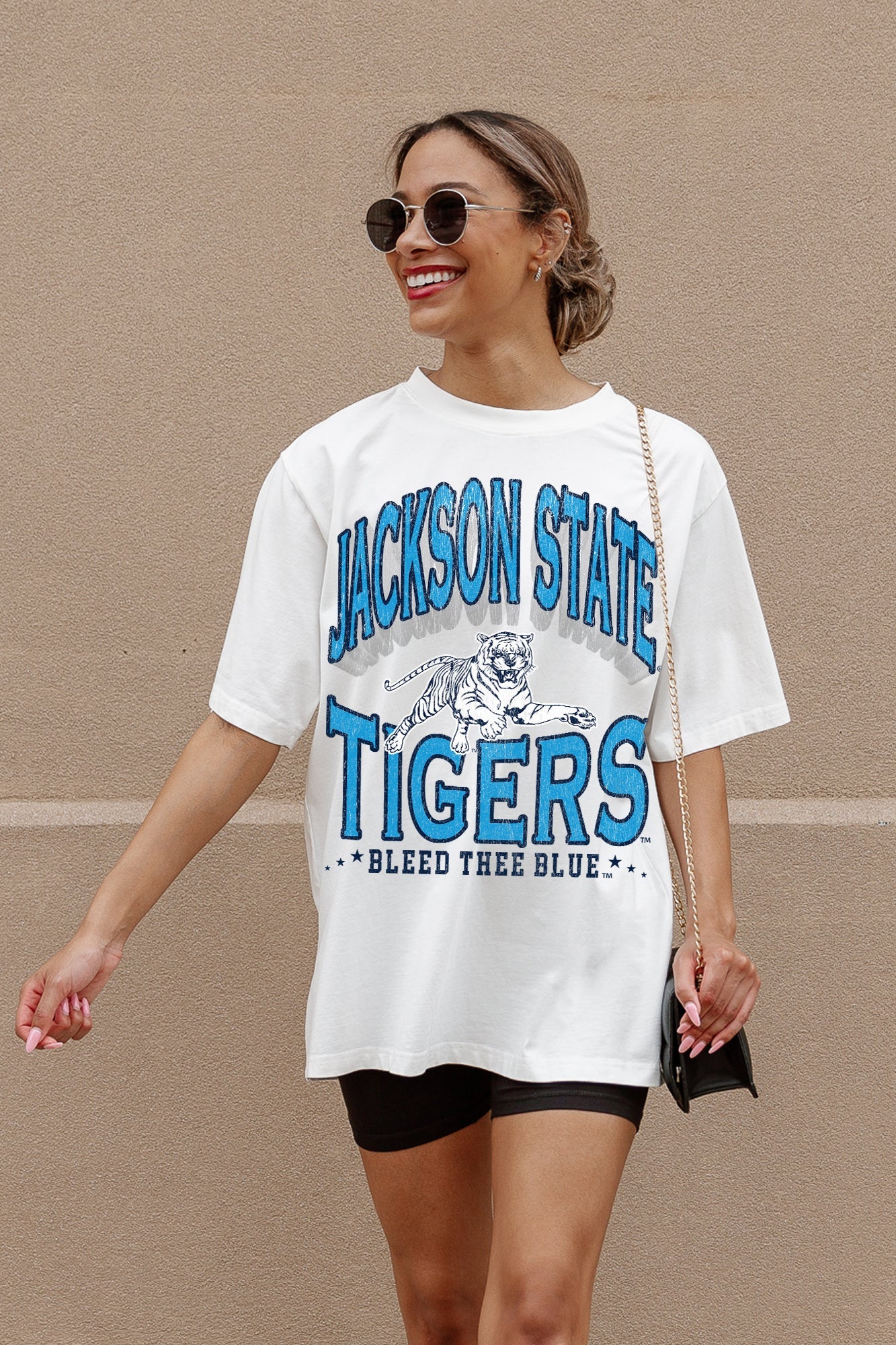 JACKSON STATE TIGERS SHAKEDOWN OVERSIZED CREWNECK TEE