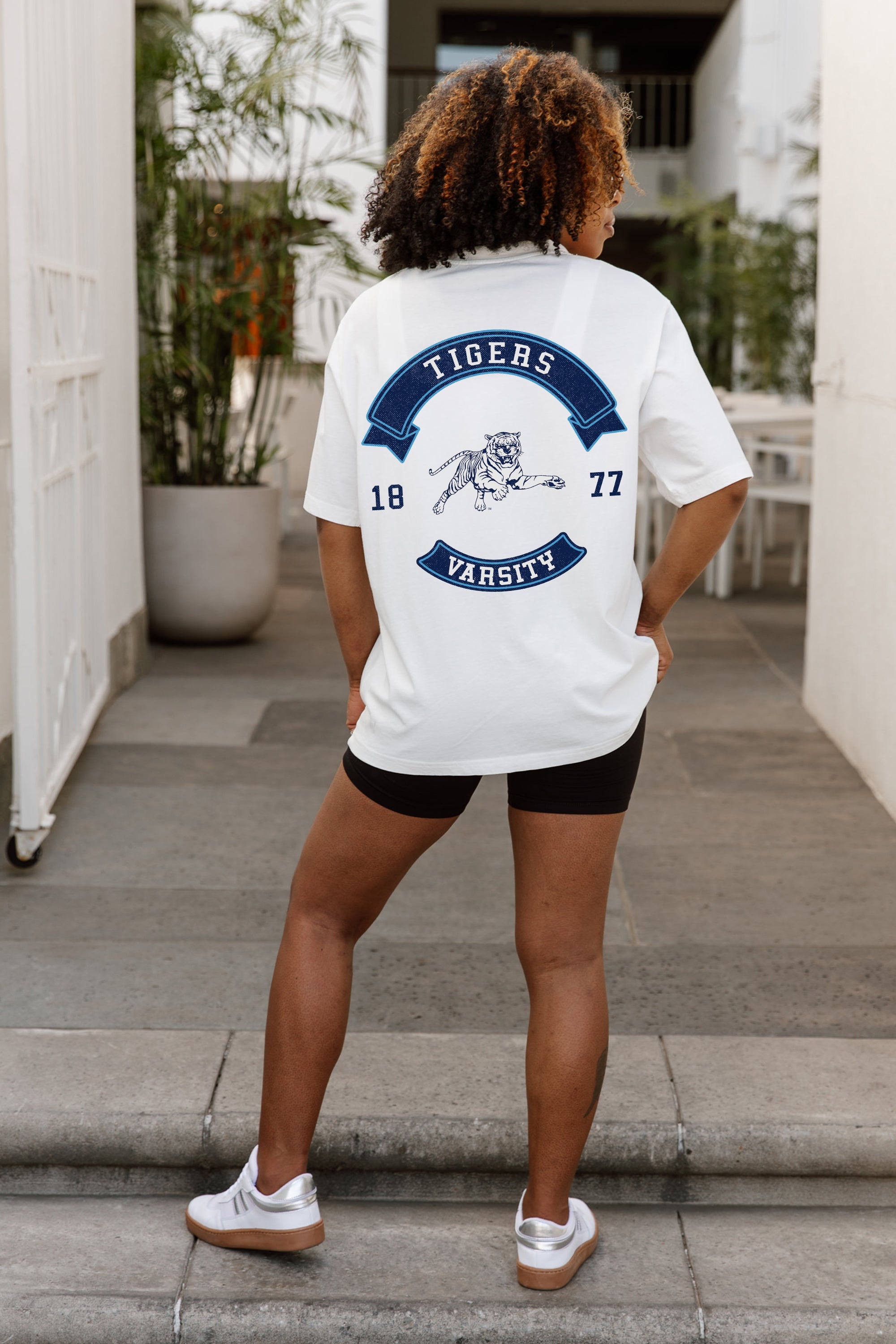 JACKSON STATE TIGERS OUT OF BOUNDS OVERSIZED CREWNECK TEE