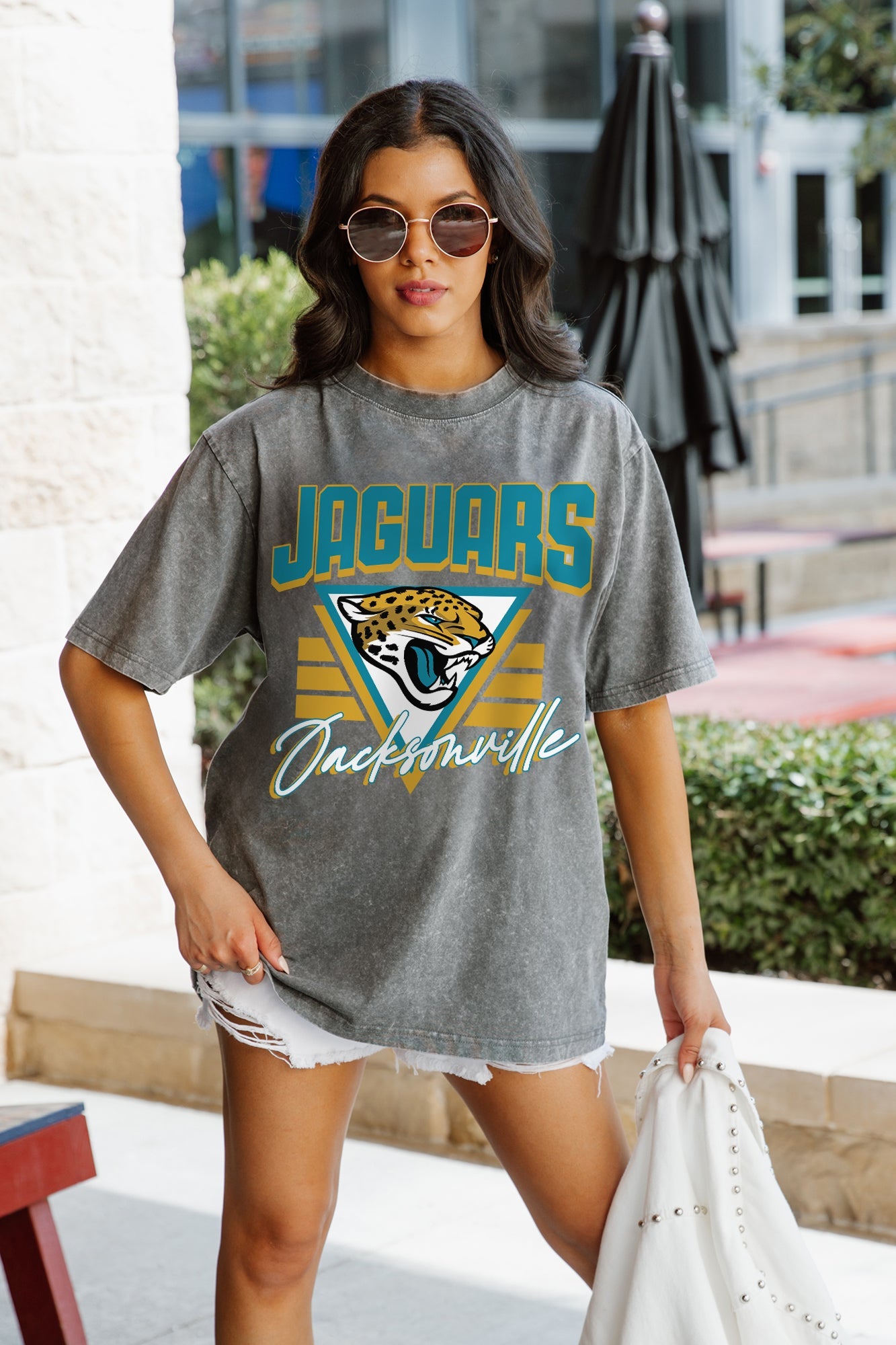 JACKSONVILLE JAGUARS PLAY IT FORWARD OVERSIZED CREWNECK TEE